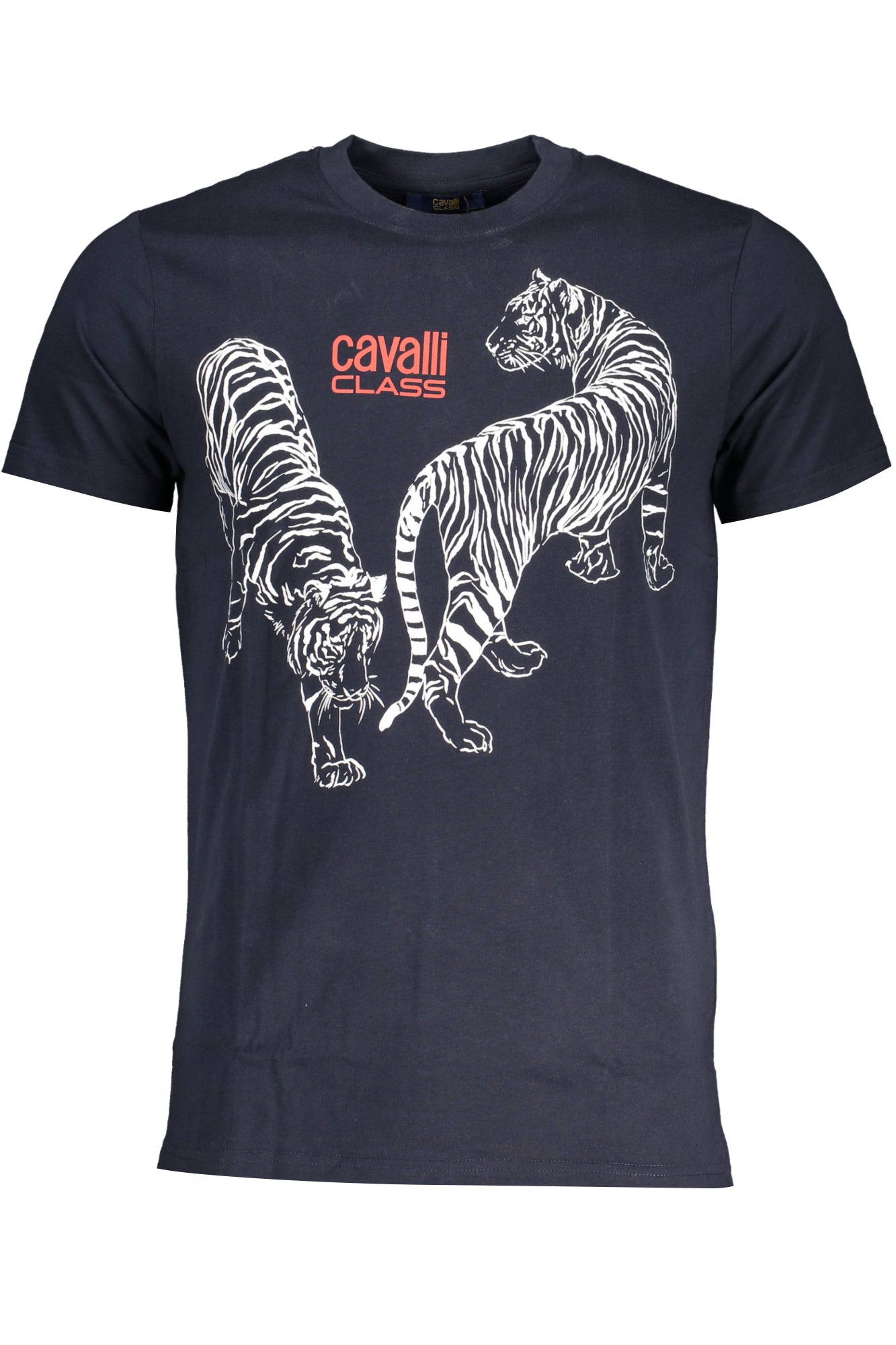 CAVALLI CLASS MENS SHORT SLEEVED T-SHIRT BLUE