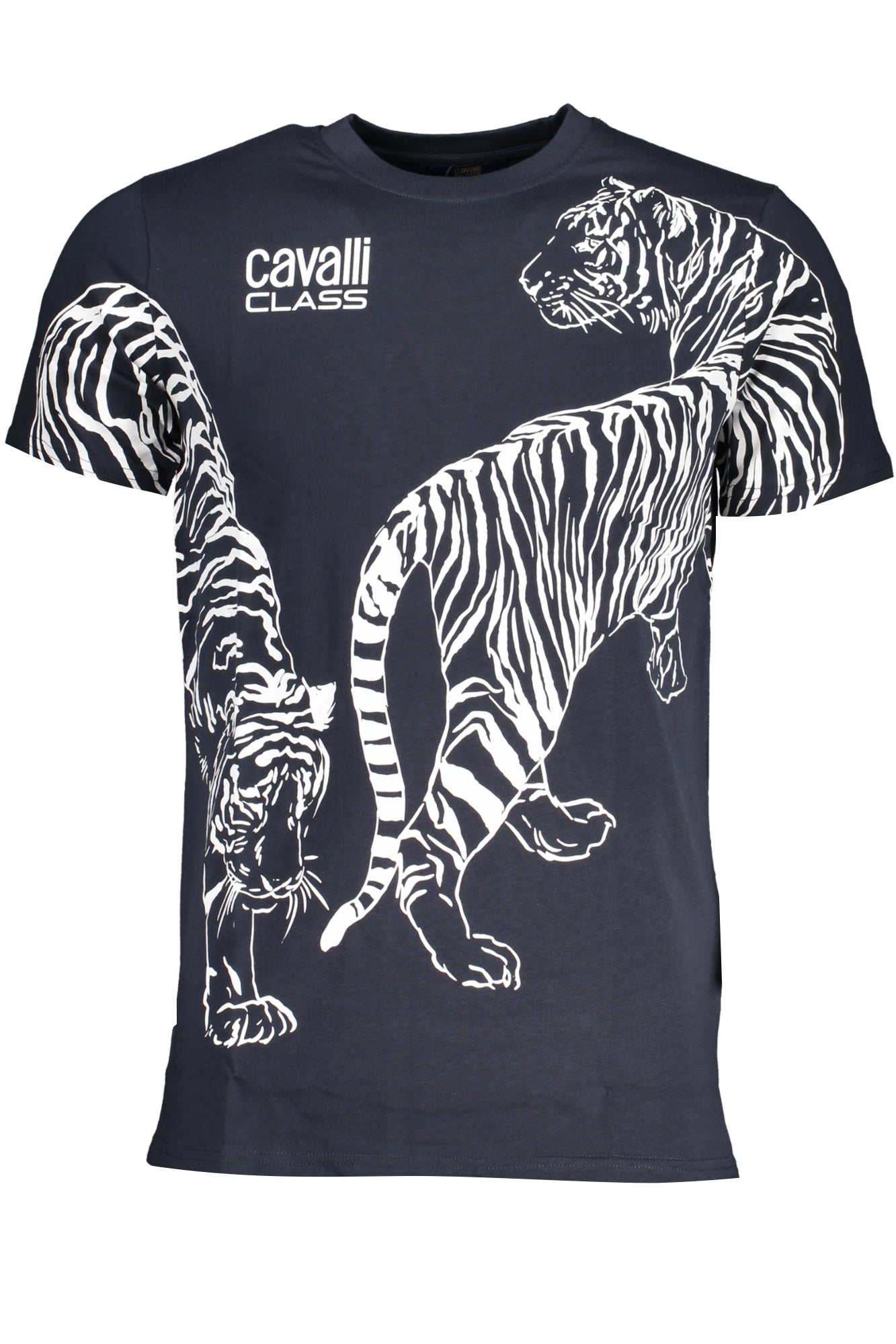 CAVALLI CLASS MENS SHORT SLEEVED T-SHIRT BLUE