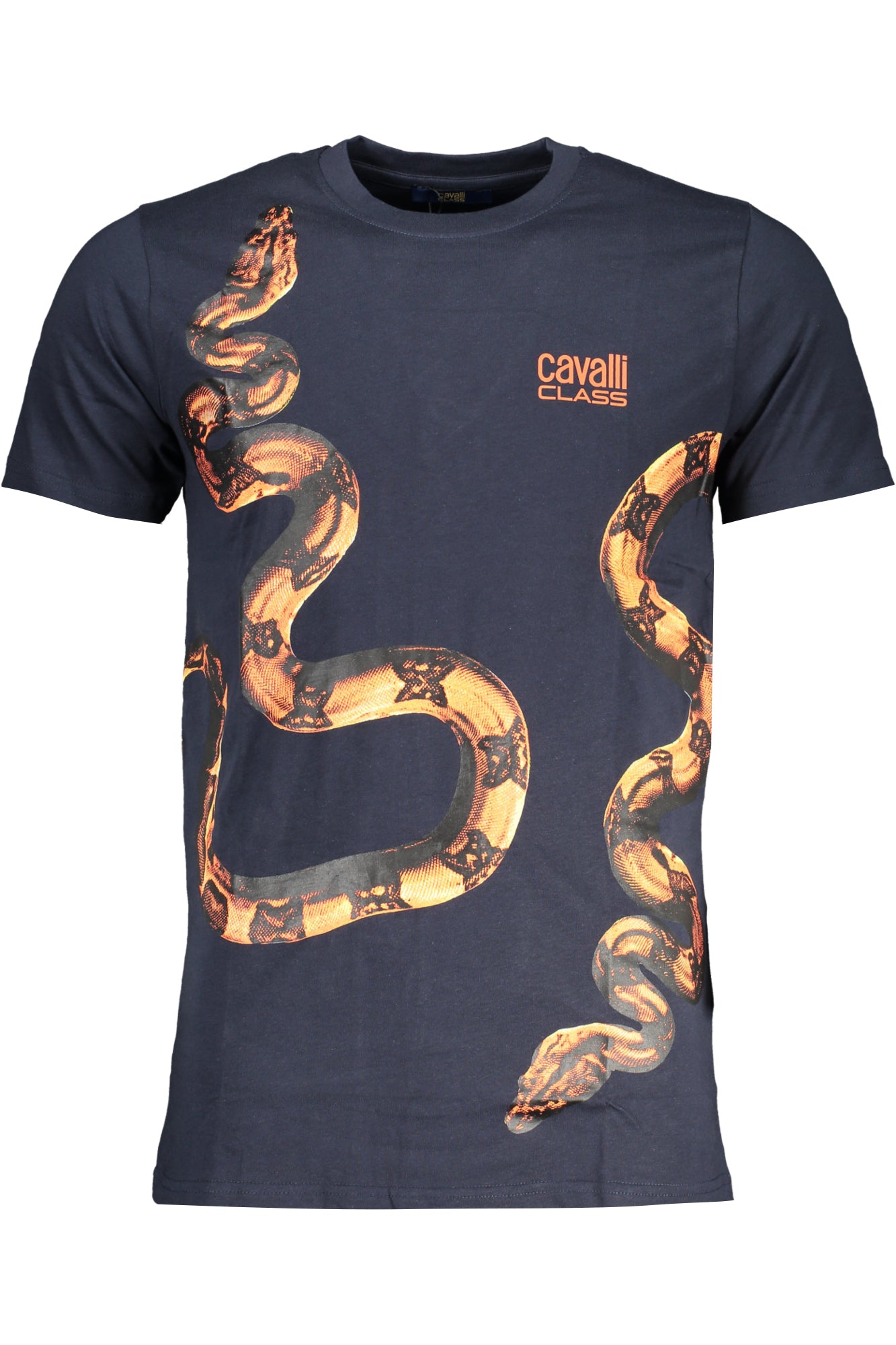 CAVALLI CLASS MENS SHORT SLEEVED T-SHIRT BLUE