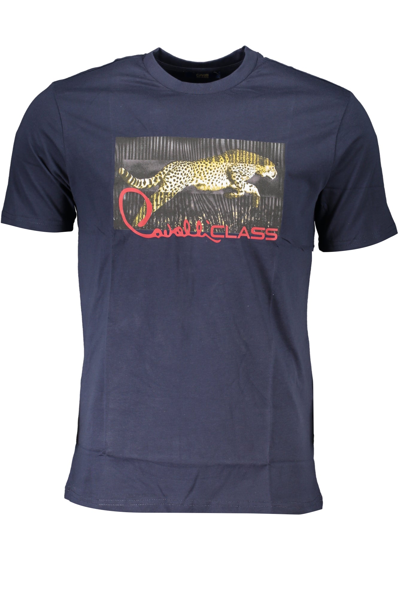 CAVALLI CLASS MENS SHORT SLEEVED T-SHIRT BLUE