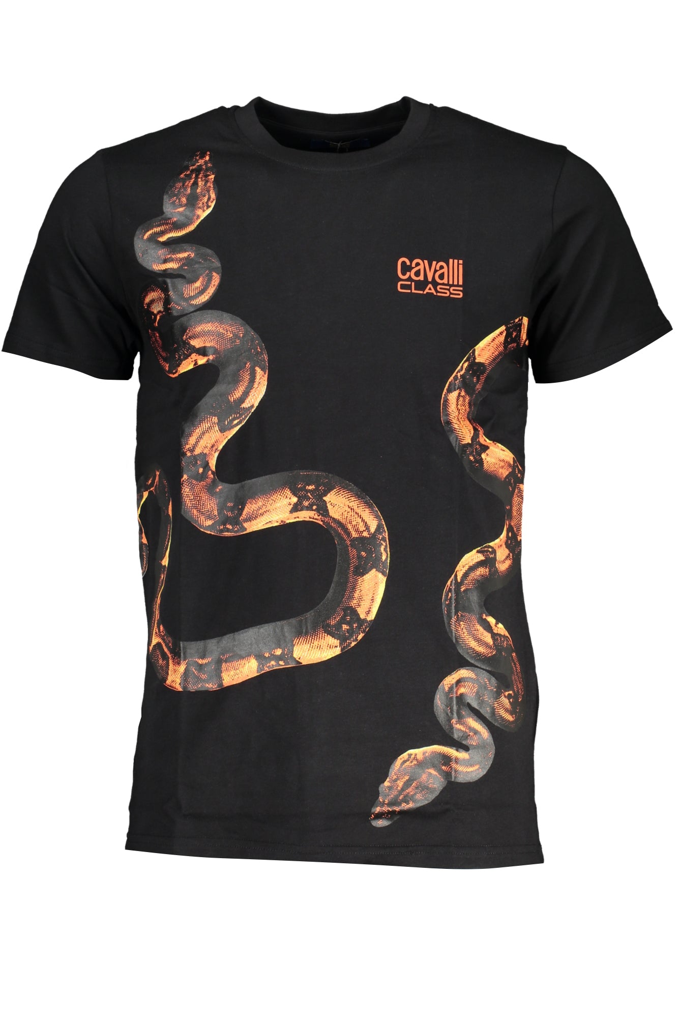 CAVALLI CLASS MENS SHORT SLEEVE T-SHIRT BLACK