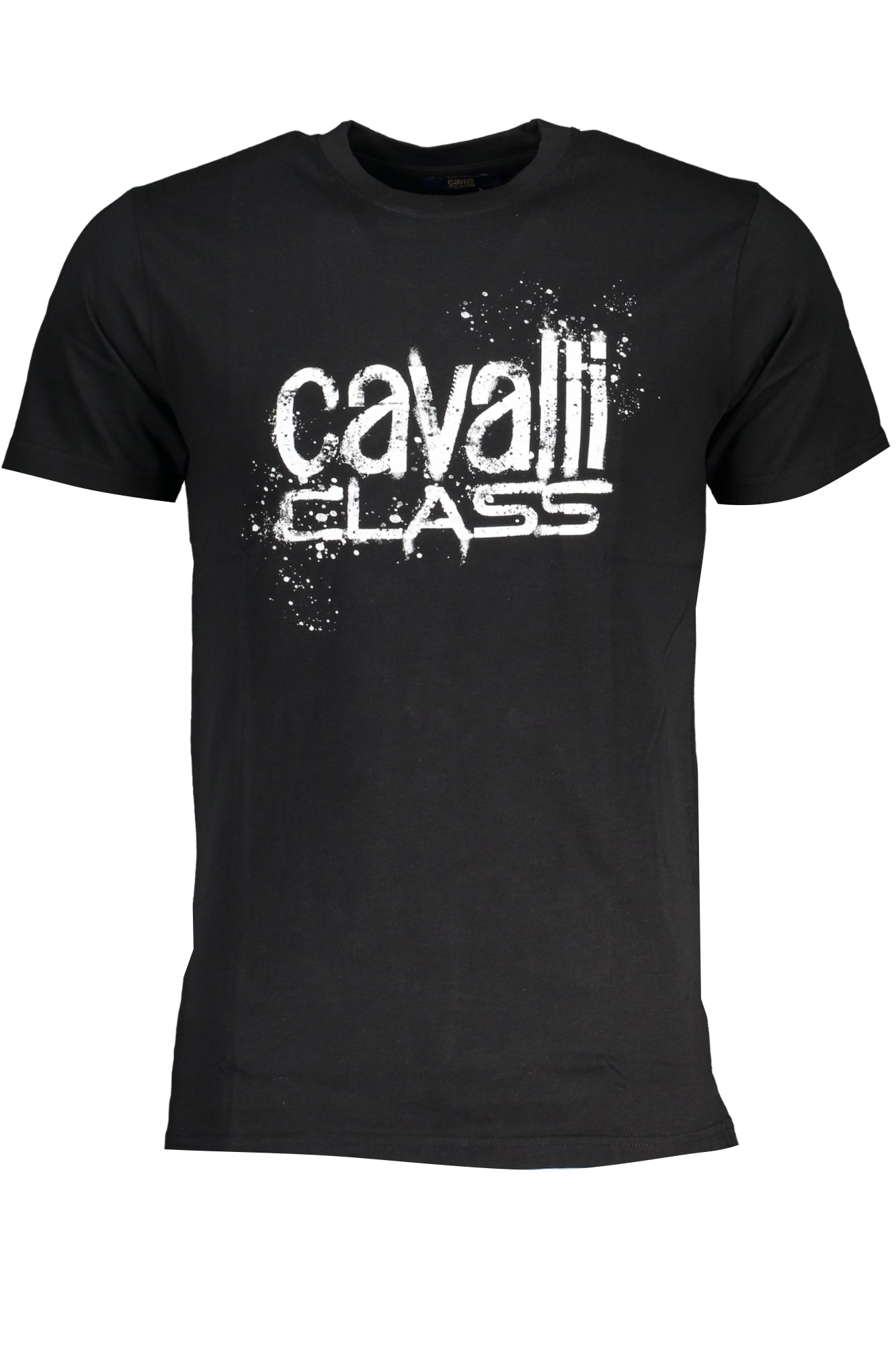 CAVALLI CLASS MENS SHORT SLEEVE T-SHIRT BLACK