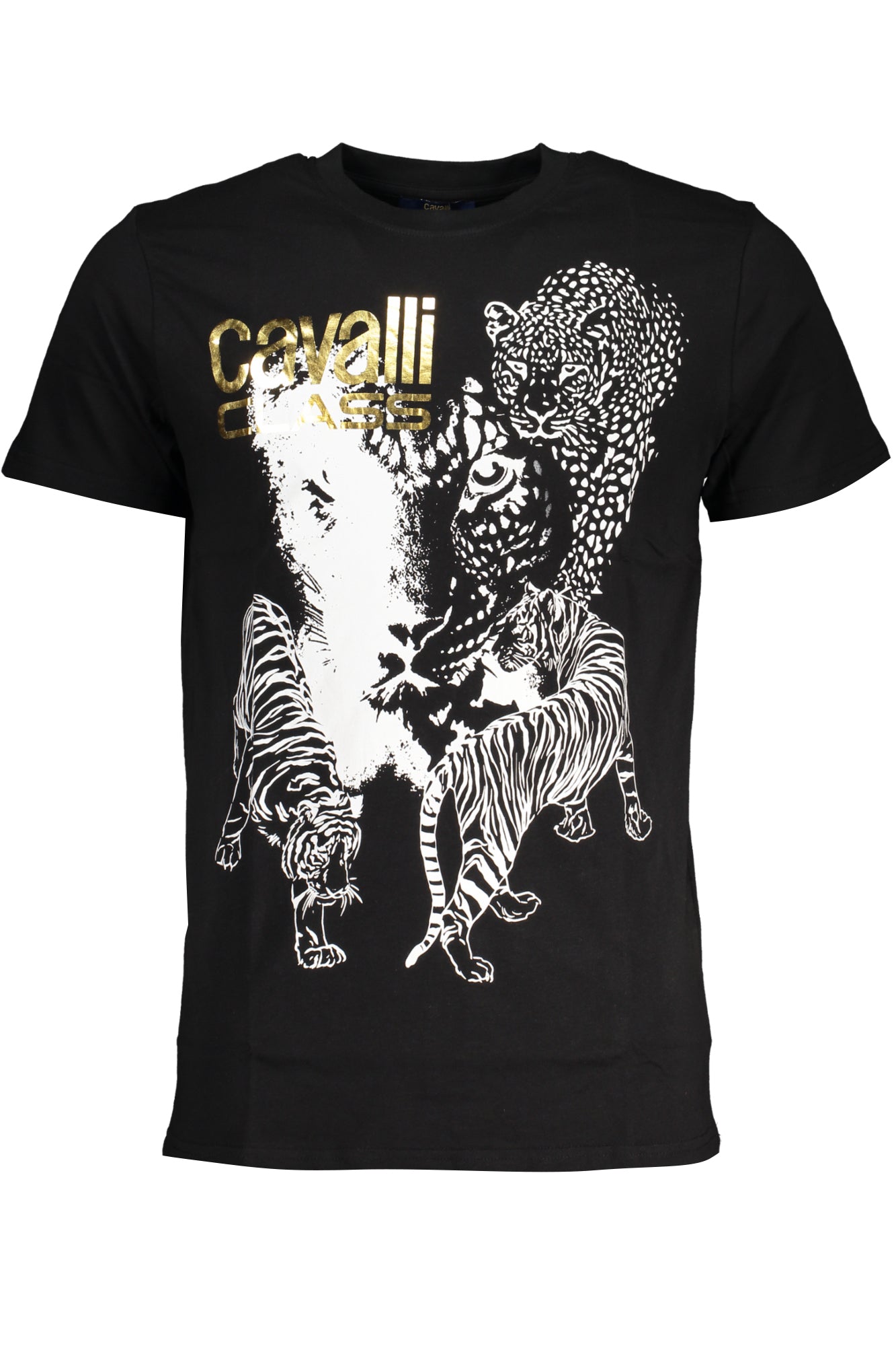 CAVALLI CLASS MENS SHORT SLEEVE T-SHIRT BLACK