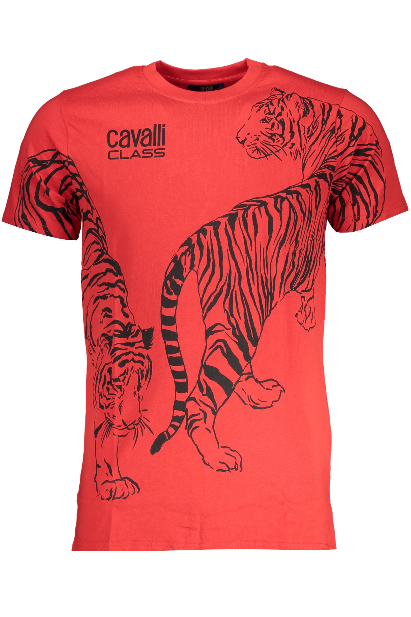 CAVALLI CLASS MENS SHORT SLEEVE T-SHIRT RED