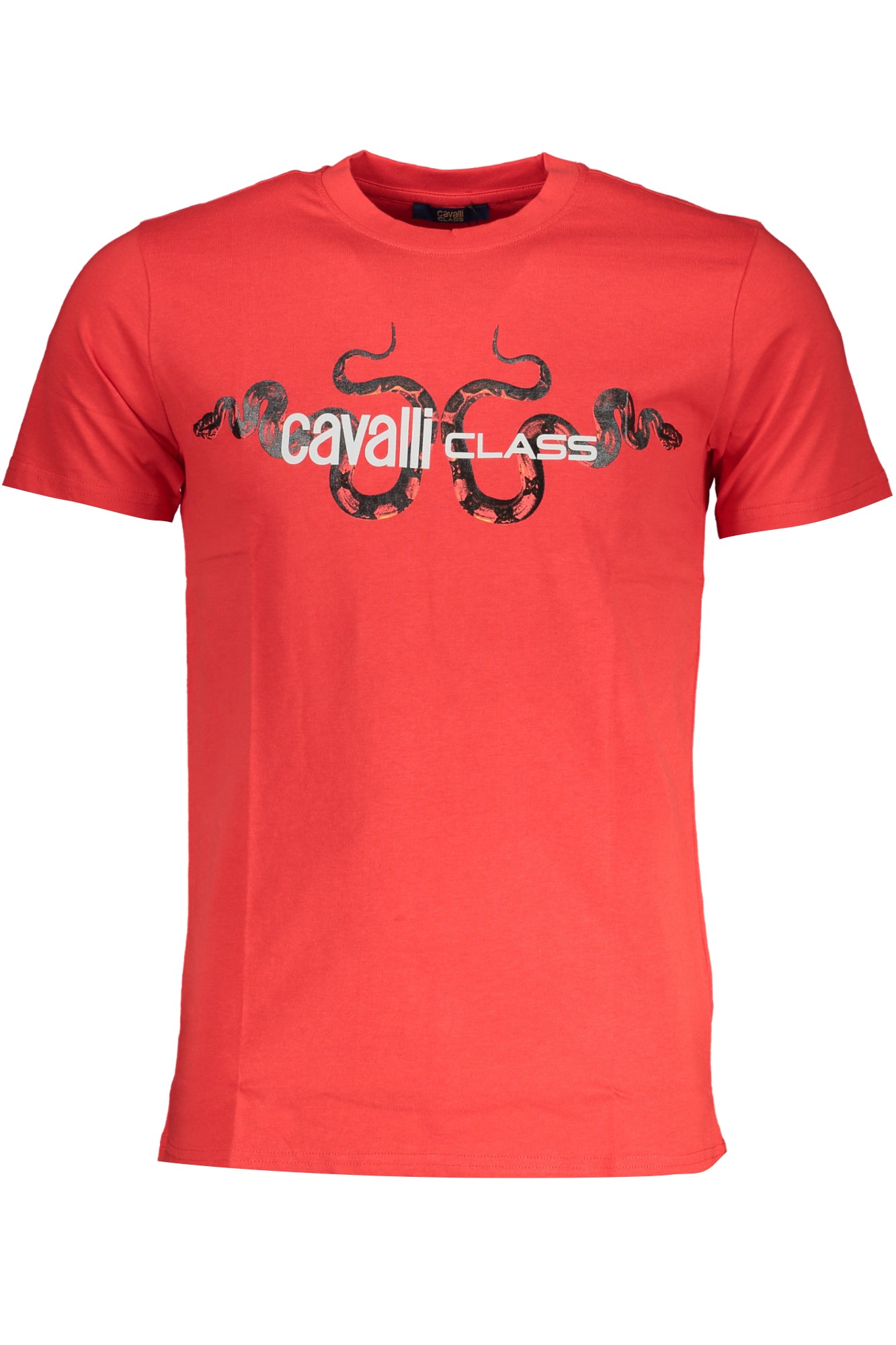 CAVALLI CLASS MENS SHORT SLEEVE T-SHIRT RED