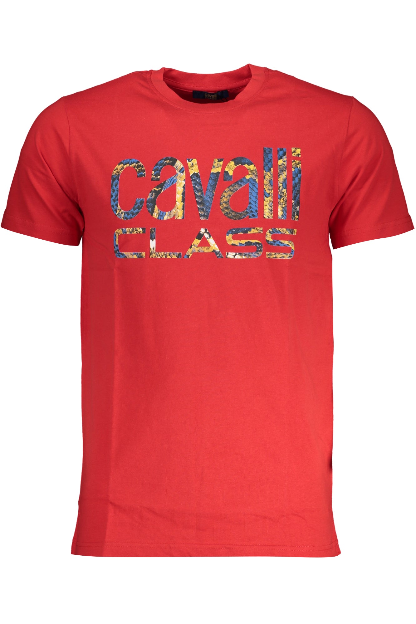 CAVALLI CLASS MENS SHORT SLEEVE T-SHIRT RED