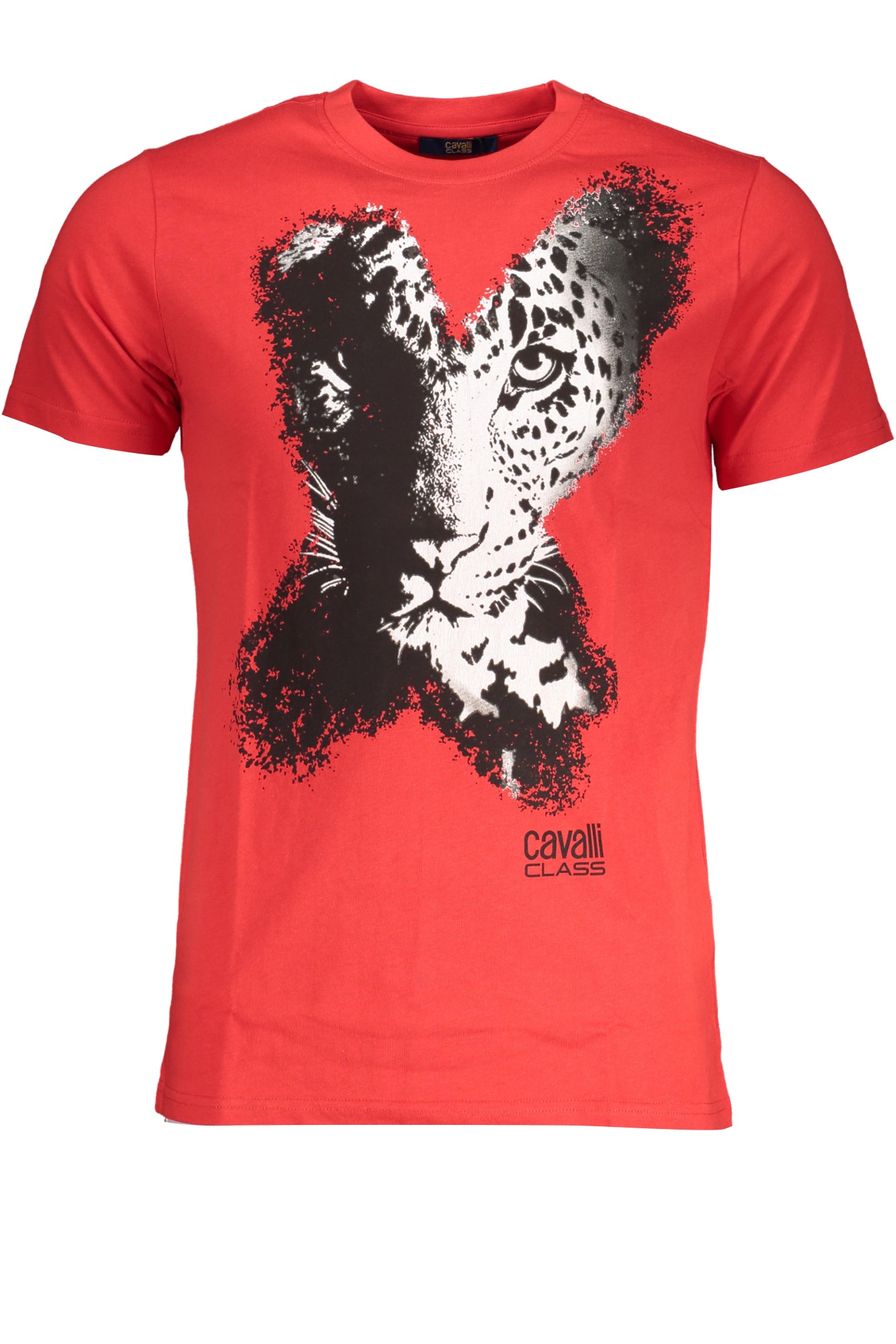 CAVALLI CLASS MENS SHORT SLEEVE T-SHIRT RED