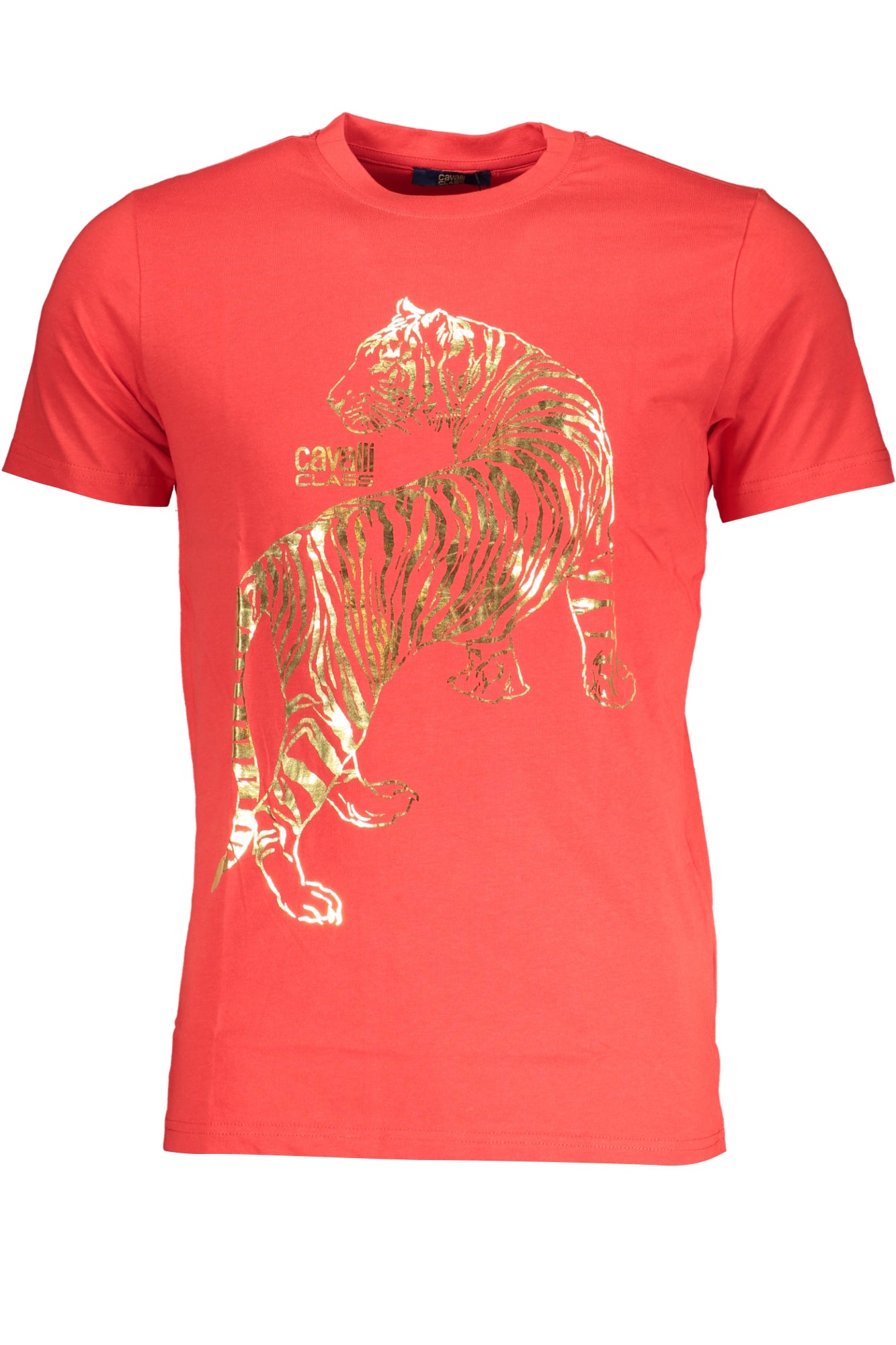 CAVALLI CLASS MENS SHORT SLEEVE T-SHIRT RED
