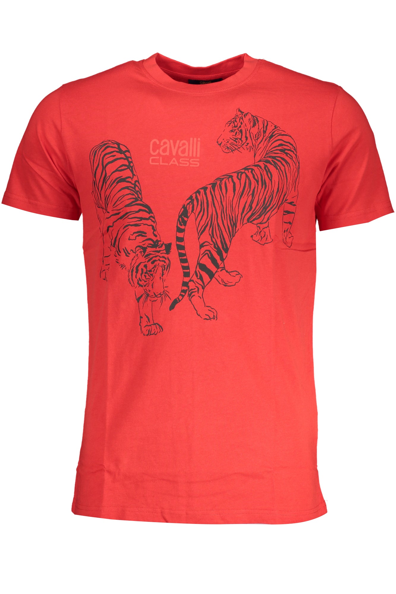 CAVALLI CLASS MENS SHORT SLEEVE T-SHIRT RED