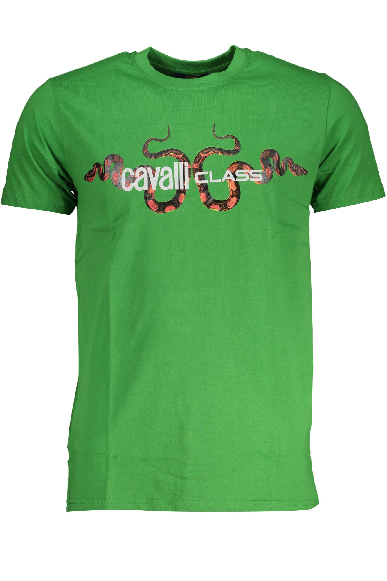 CAVALLI CLASS GREEN MENS SHORT SLEEVED T-SHIRT