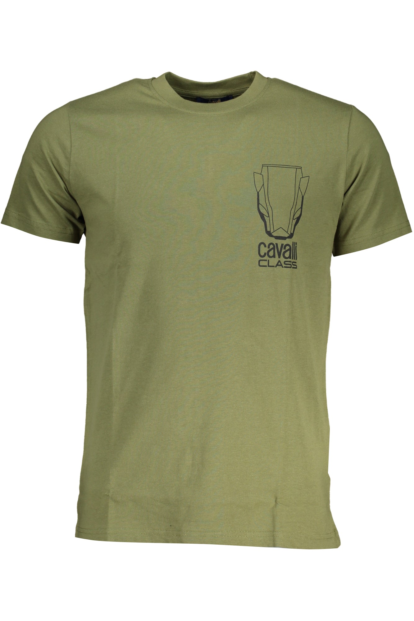 CAVALLI CLASS GREEN MENS SHORT SLEEVED T-SHIRT
