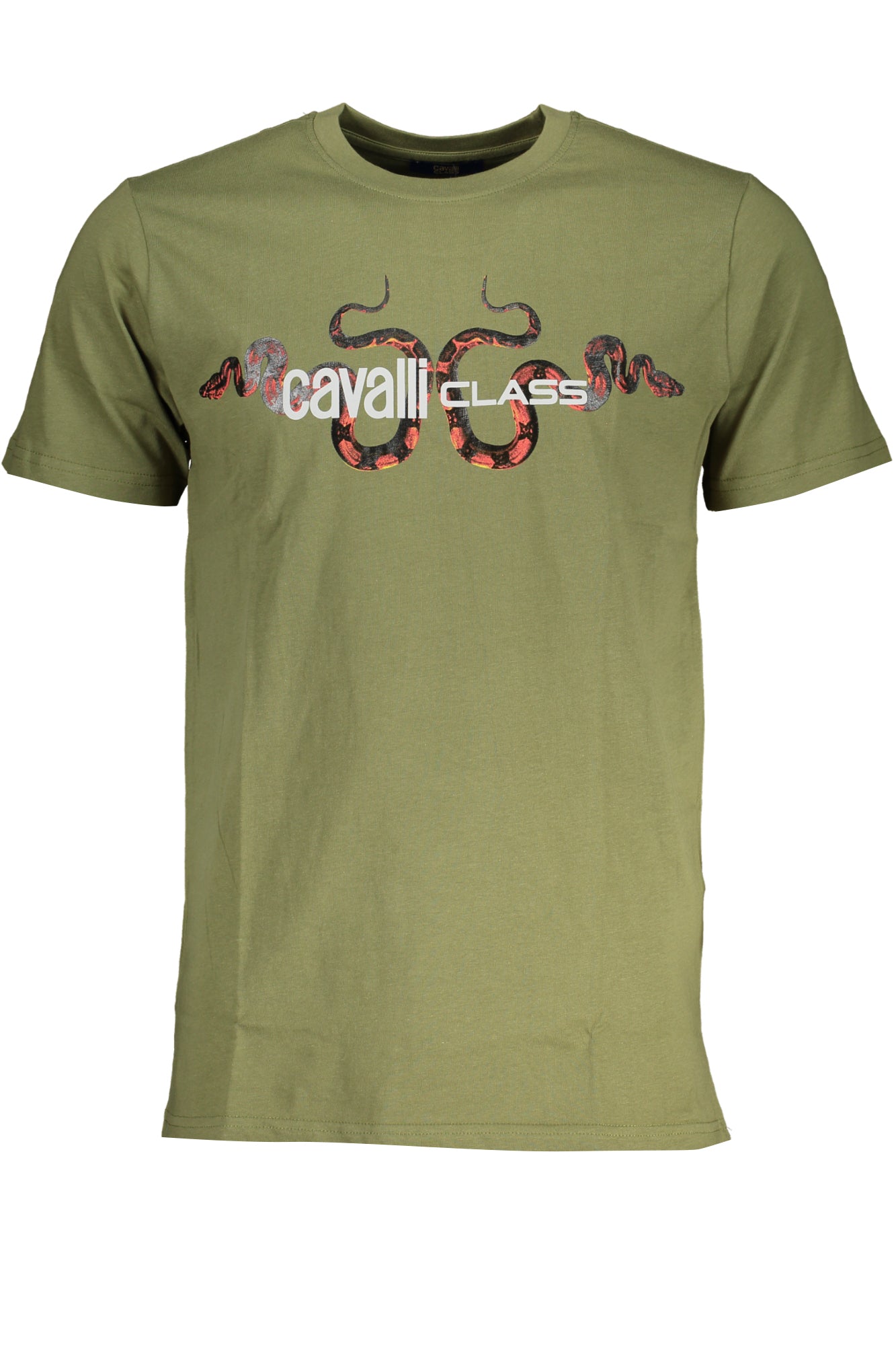 CAVALLI CLASS GREEN MENS SHORT SLEEVED T-SHIRT