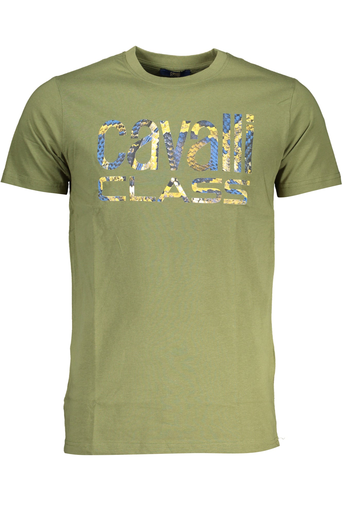 CAVALLI CLASS GREEN MENS SHORT SLEEVED T-SHIRT
