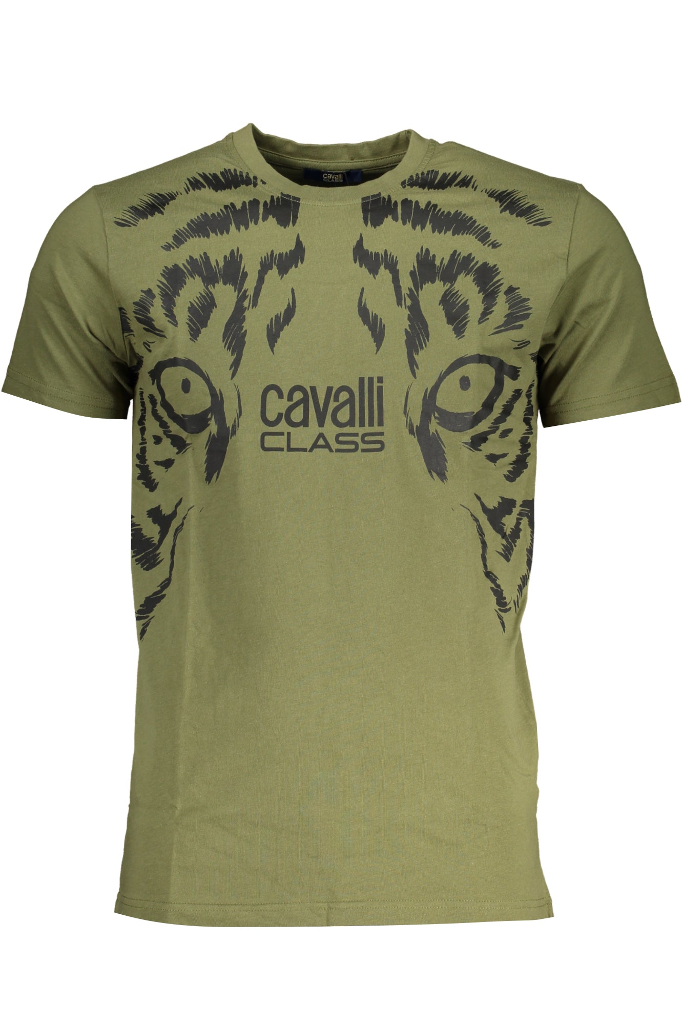 CAVALLI CLASS GREEN MENS SHORT SLEEVED T-SHIRT