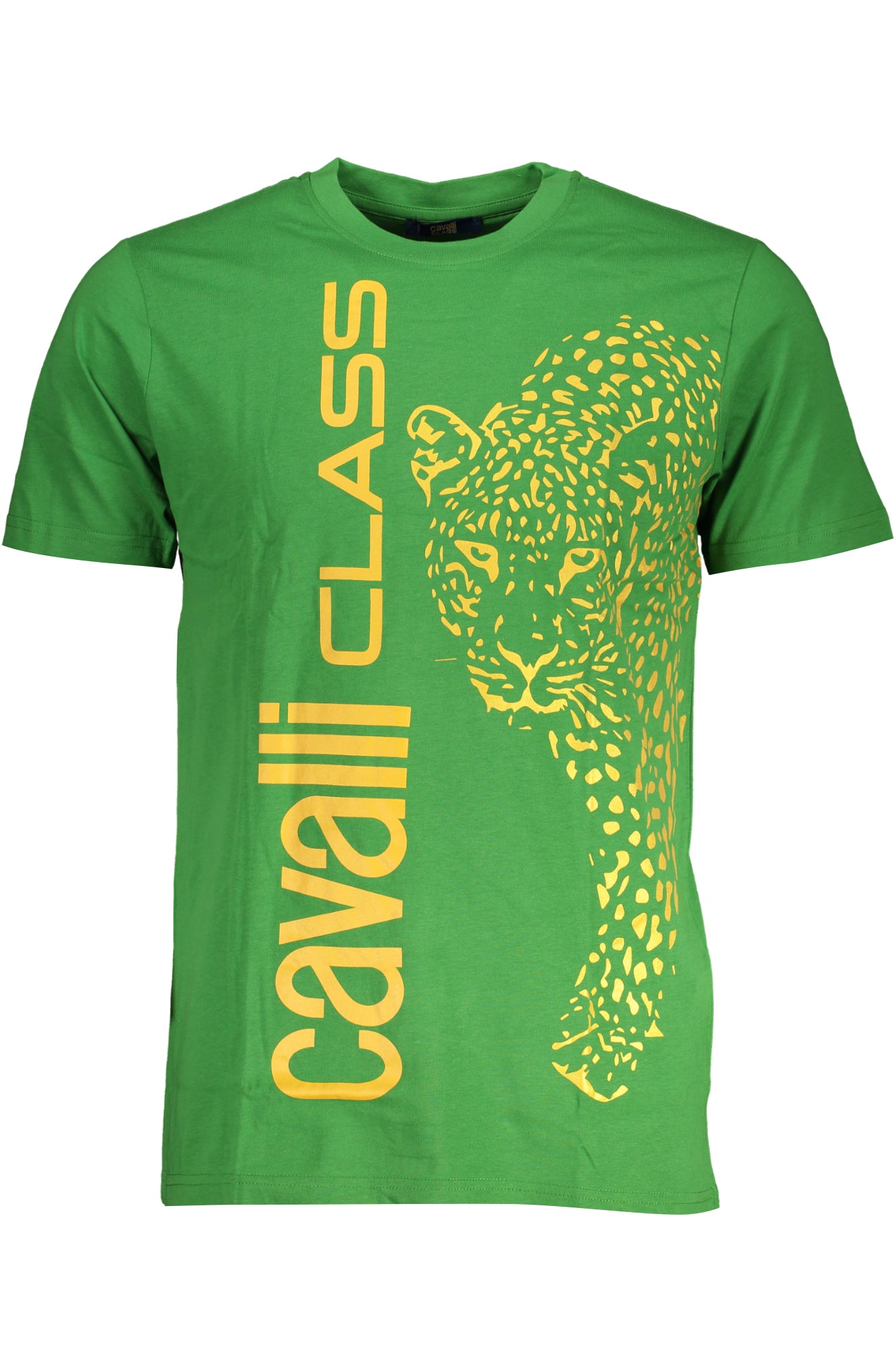 CAVALLI CLASS GREEN MENS SHORT SLEEVED T-SHIRT