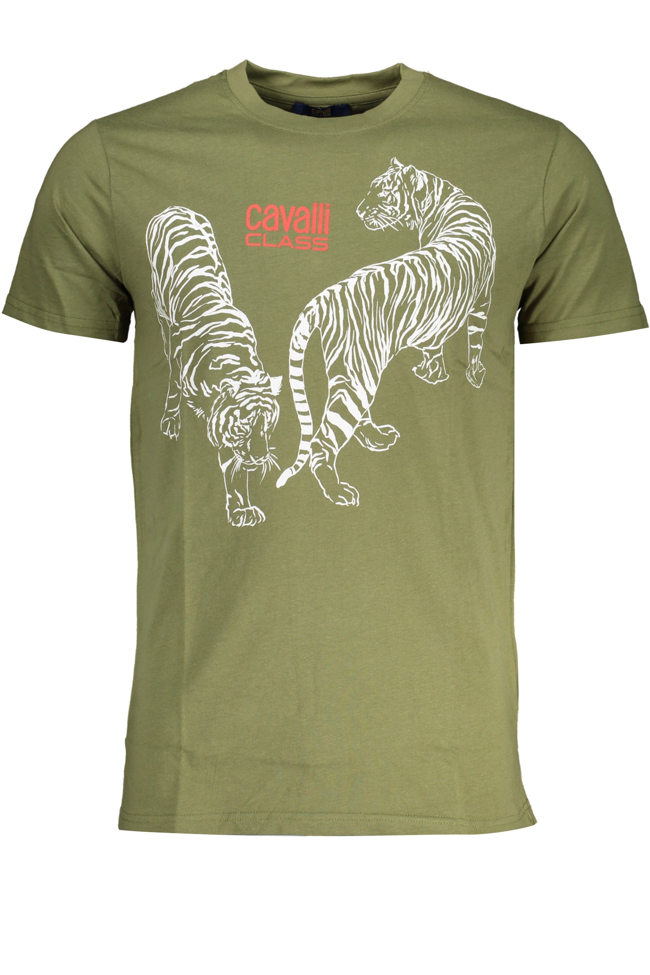 CAVALLI CLASS GREEN MENS SHORT SLEEVED T-SHIRT