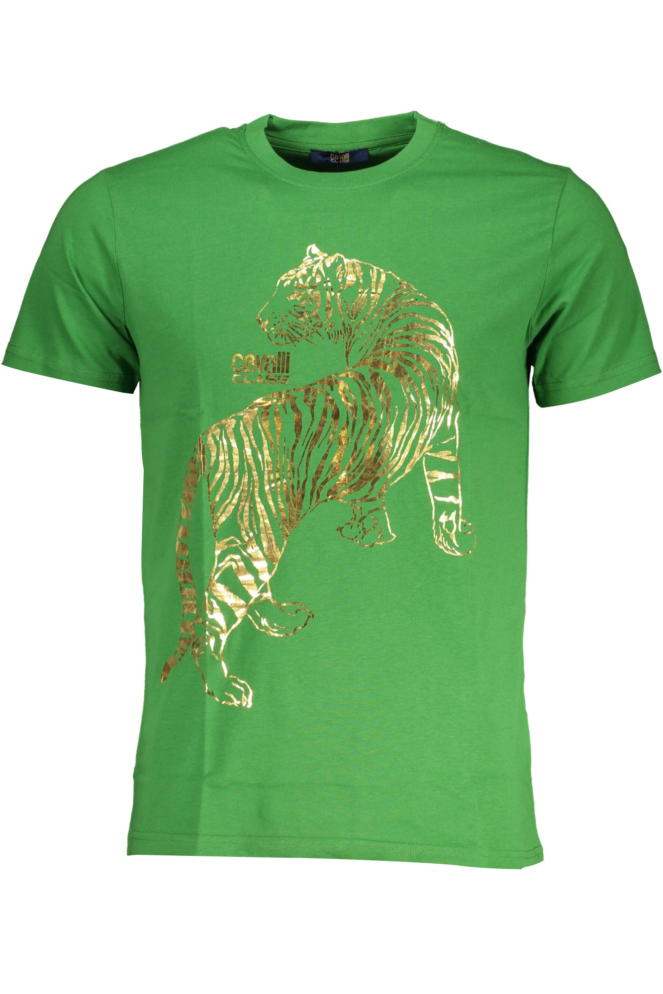 CAVALLI CLASS GREEN MENS SHORT SLEEVED T-SHIRT