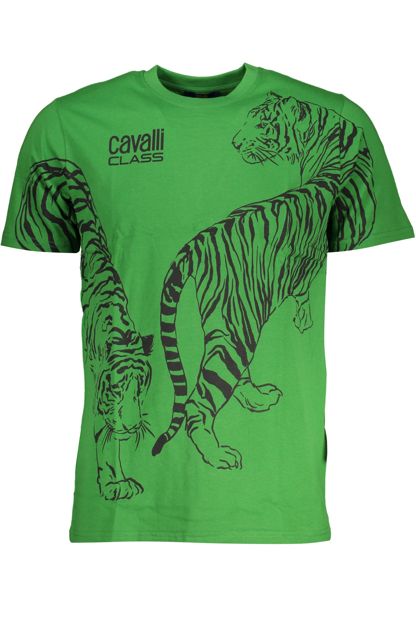 CAVALLI CLASS GREEN MENS SHORT SLEEVED T-SHIRT