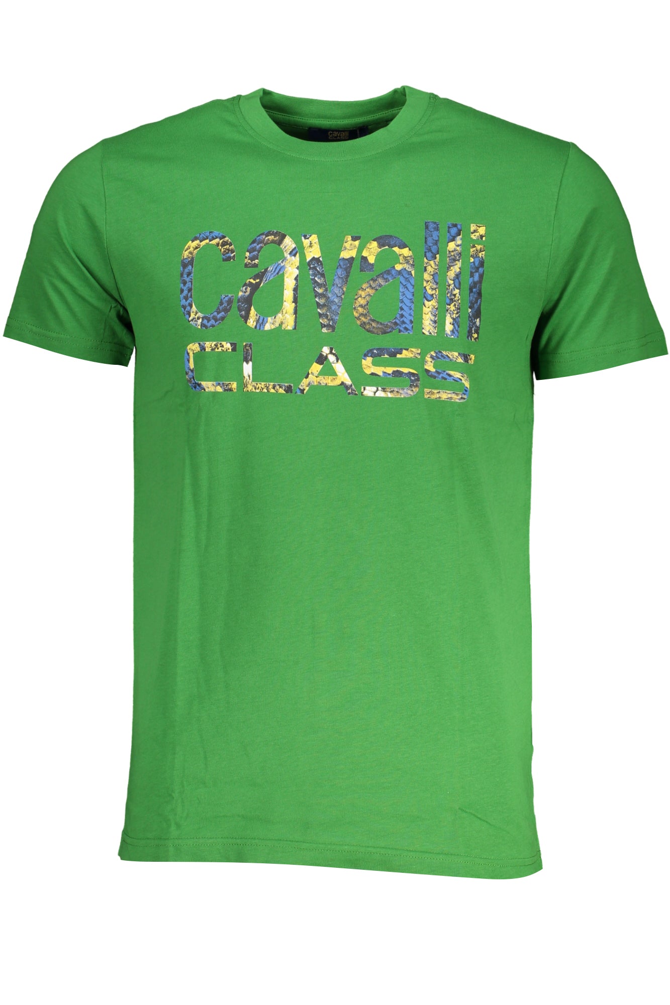 CAVALLI CLASS GREEN MENS SHORT SLEEVED T-SHIRT