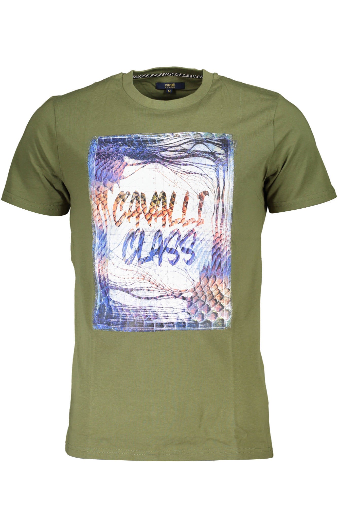 CAVALLI CLASS LONG SLEEVE T-SHIRT MENS SLEEVE T-SHIRT GREEN