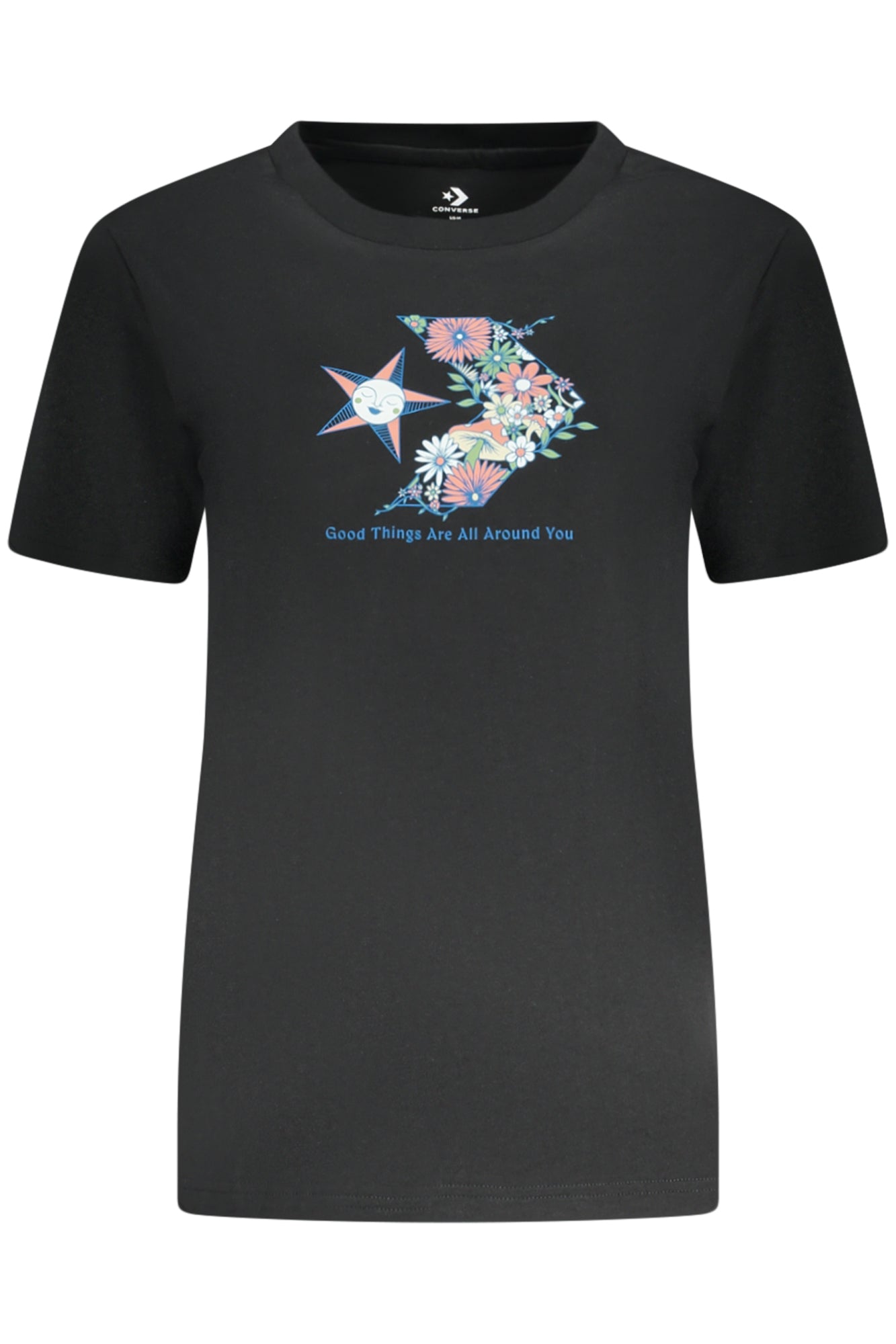 CONVERSE SHORT SLEEVE T-SHIRT WOMEN BLACK