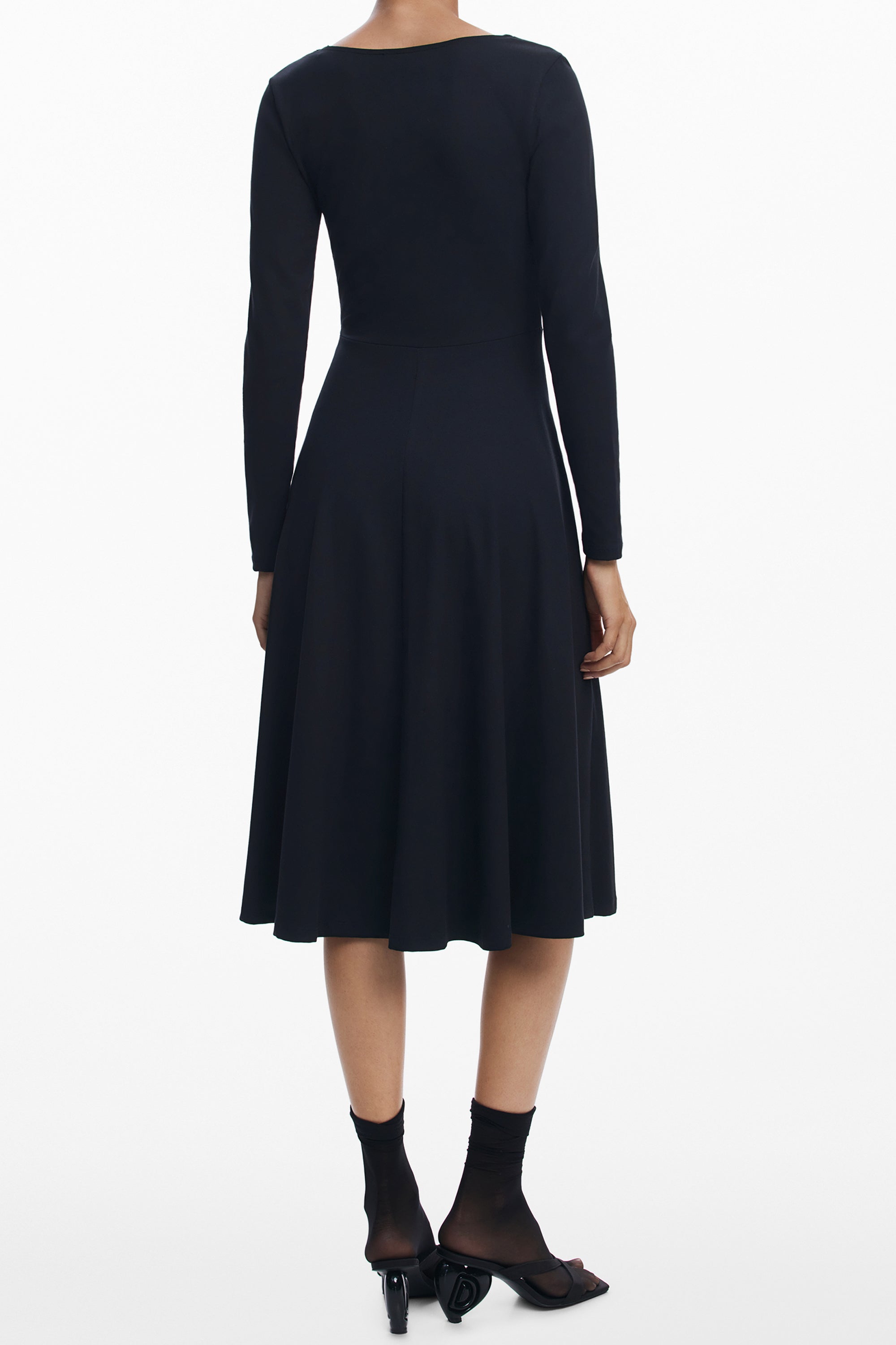 DESIGUAL WOMENS LONG BLACK DRESS