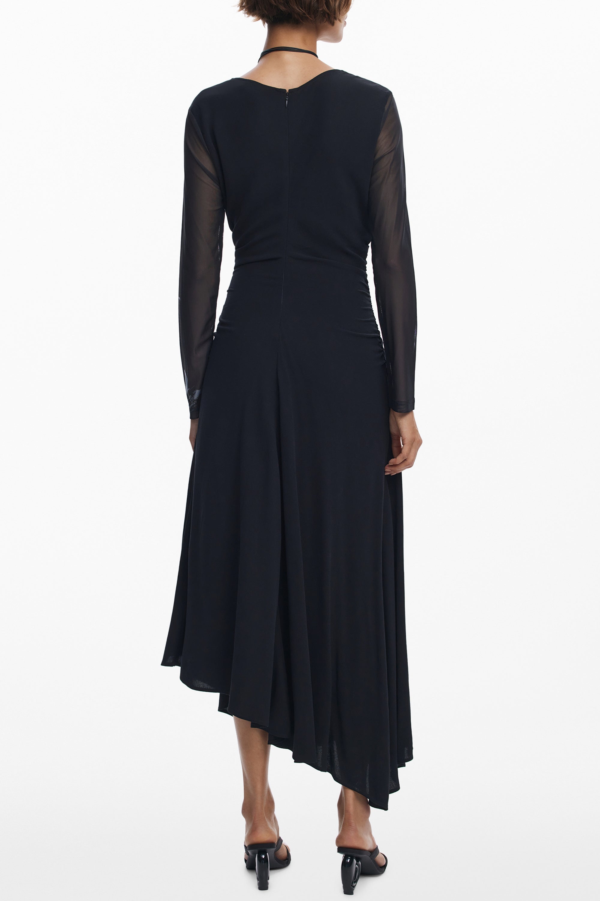 DESIGUAL WOMENS LONG BLACK DRESS