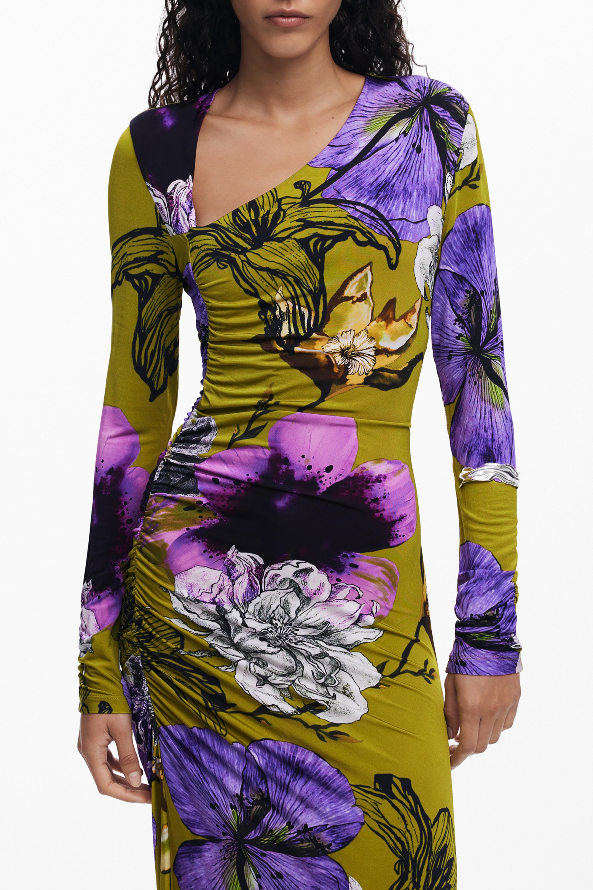 DESIGUAL WOMENS LONG DRESS GREEN