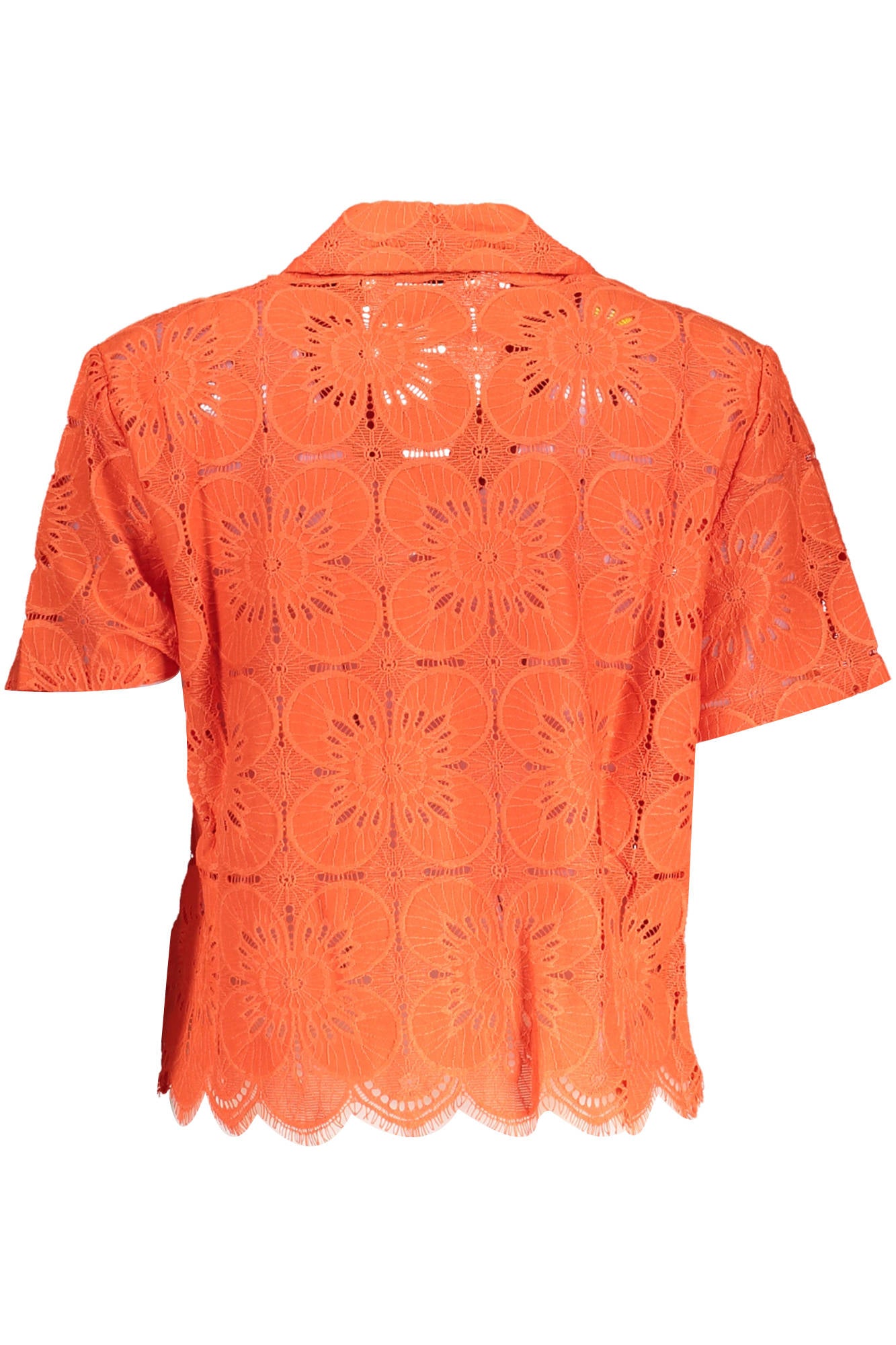DESIGUAL ORANGE WOMENS SHORT SLEEVED SHIRT