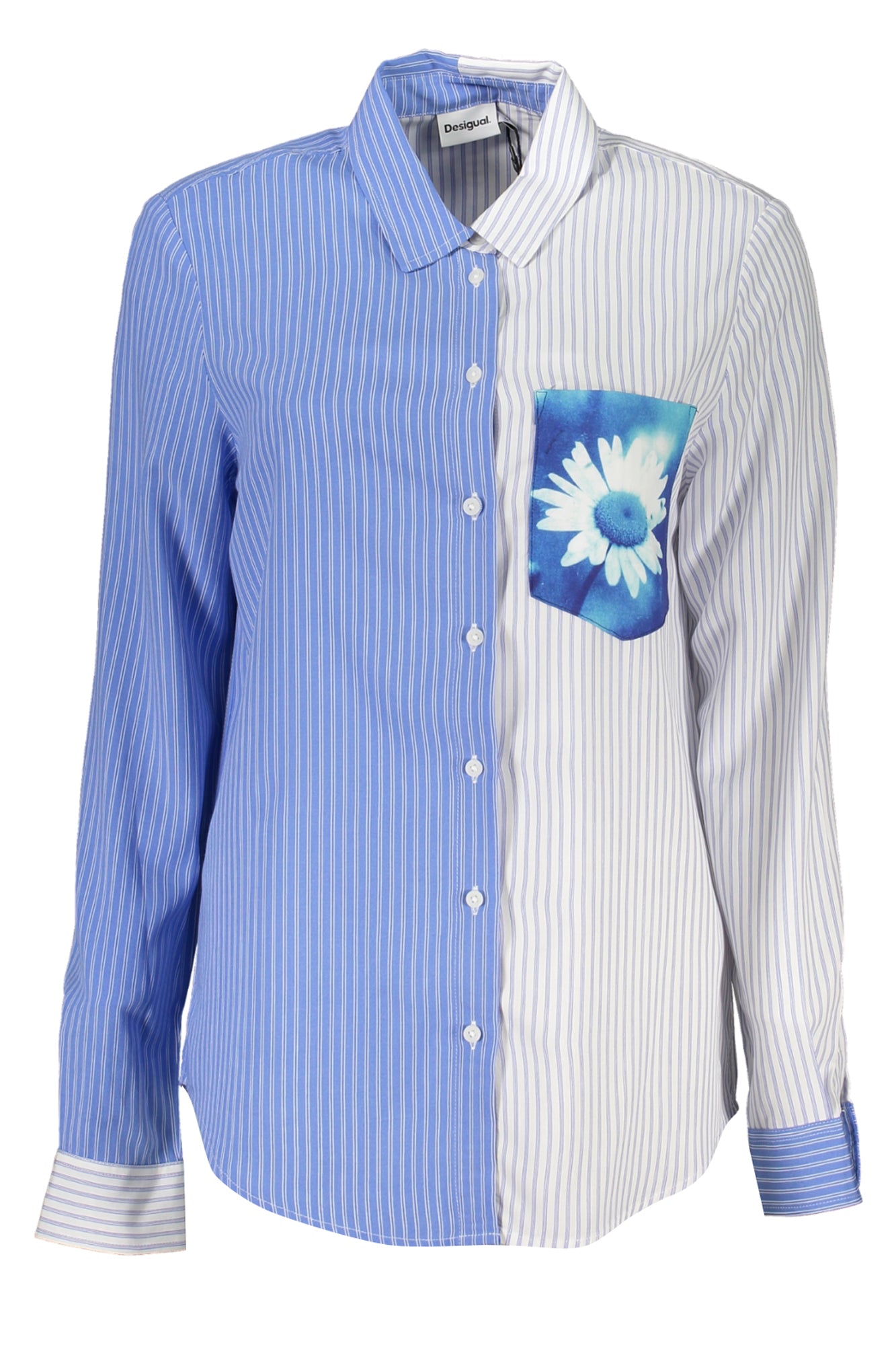 DESIGUAL WOMENS LONG SLEEVE SHIRT BLUE