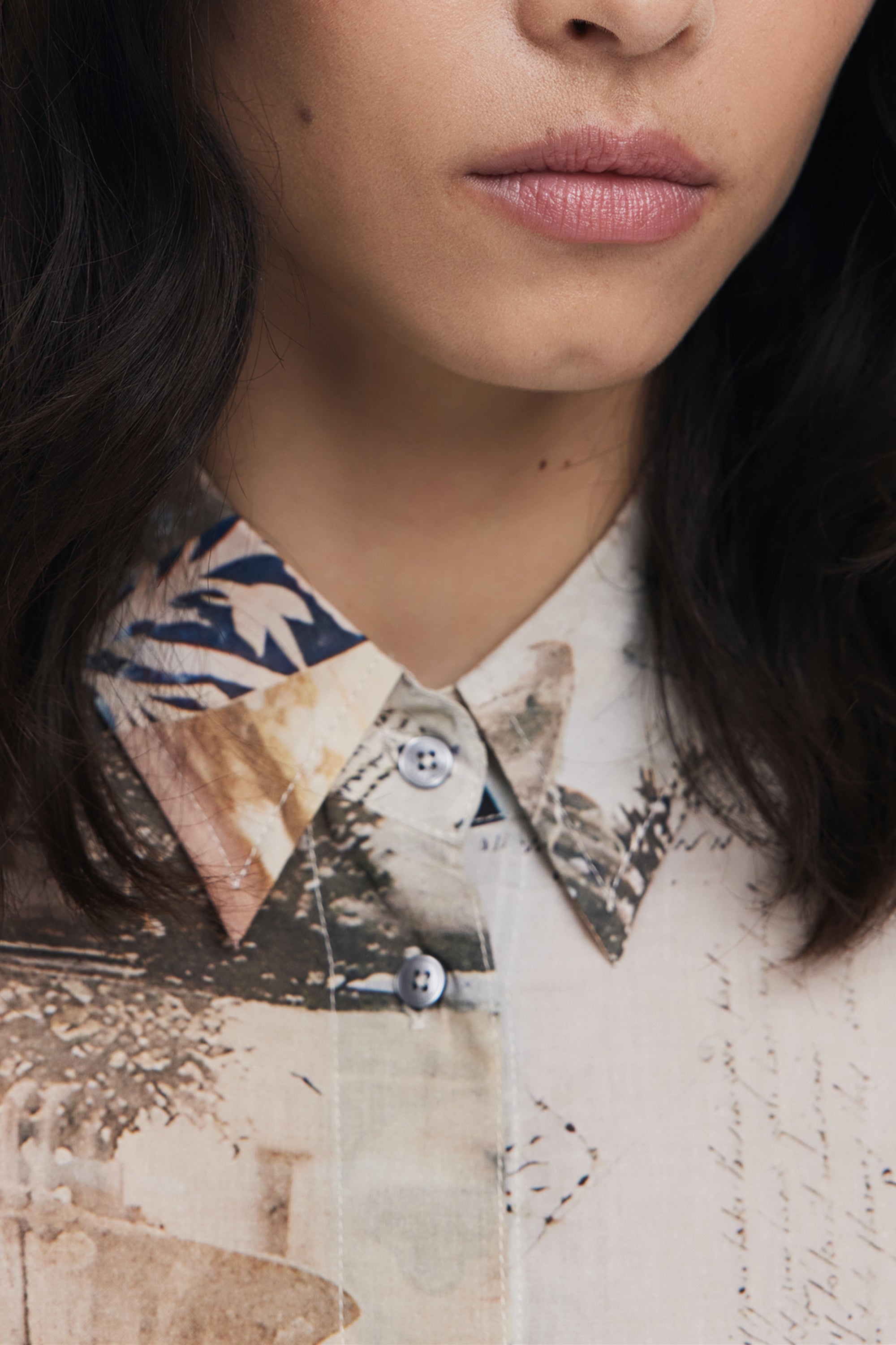 DESIGUAL WOMENS LONG-SLEEVED SHIRT, BEIGE