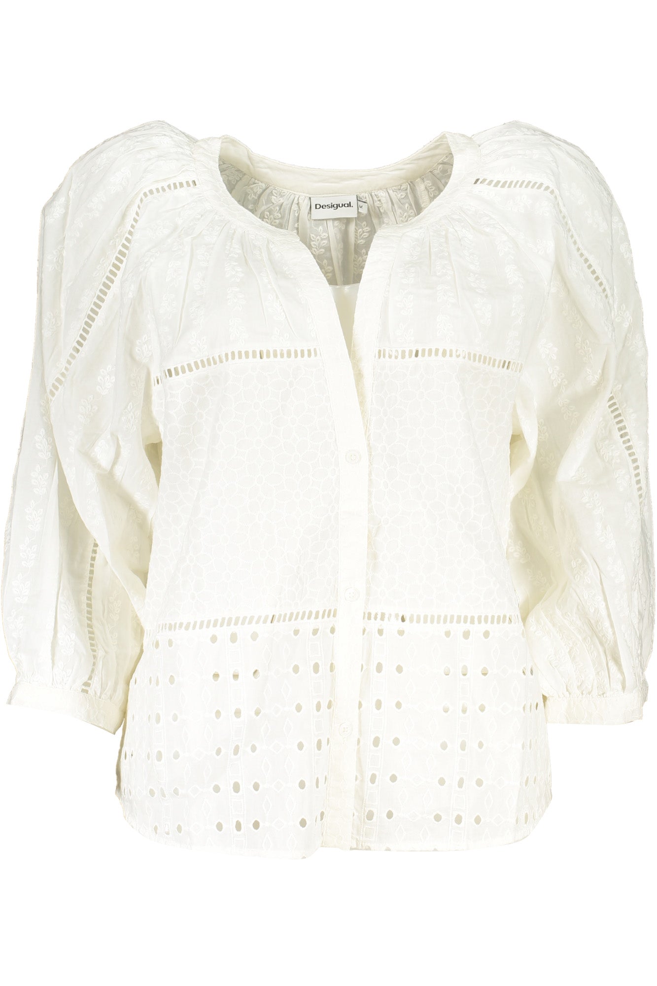 DESIGUAL WOMENS LONG SLEEVE SHIRT WHITE