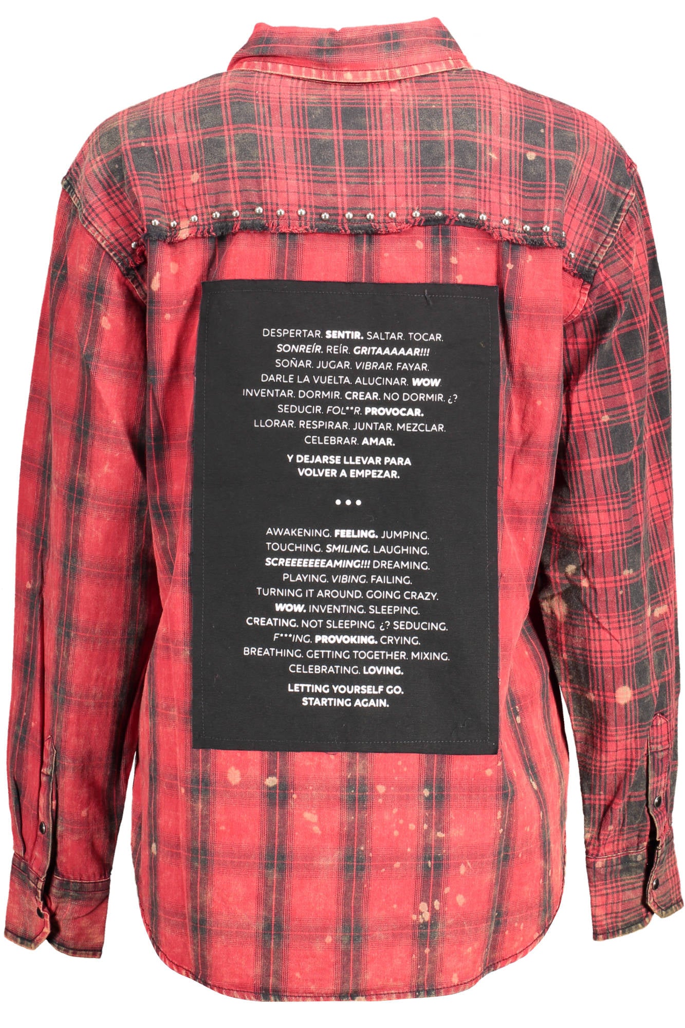 DESIGUAL LONG SLEEVE SHIRT WOMEN RED