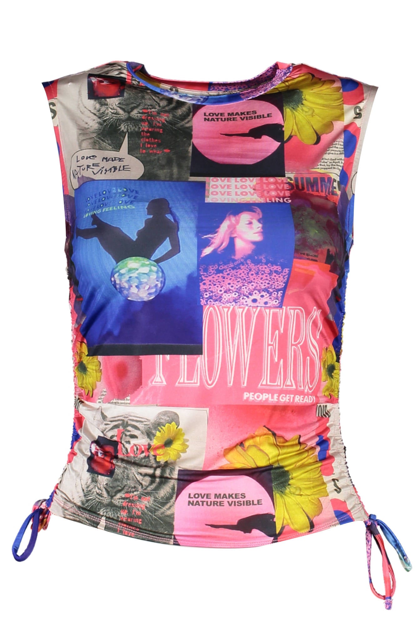 DESIGUAL WOMENS BLUE TANK TOP