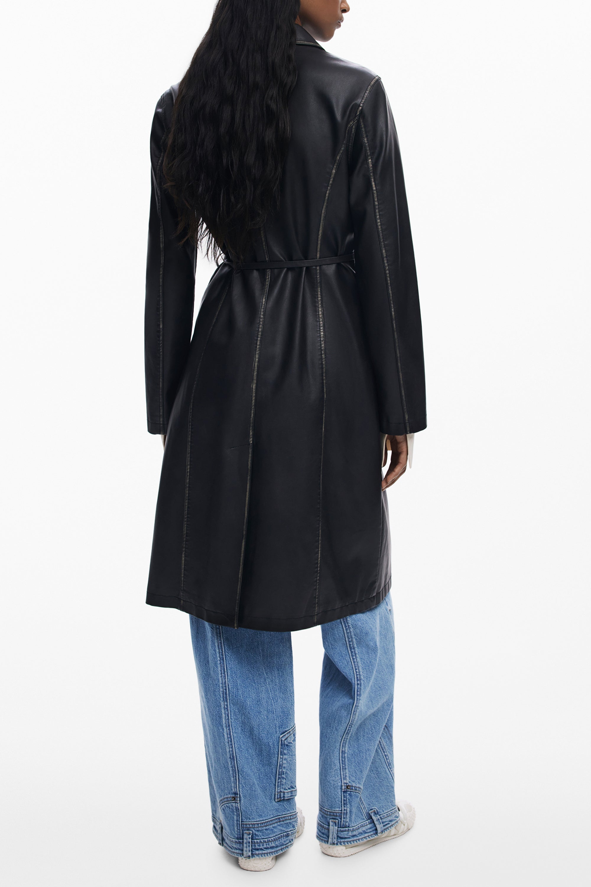DESIGUAL WOMENS BLACK COAT