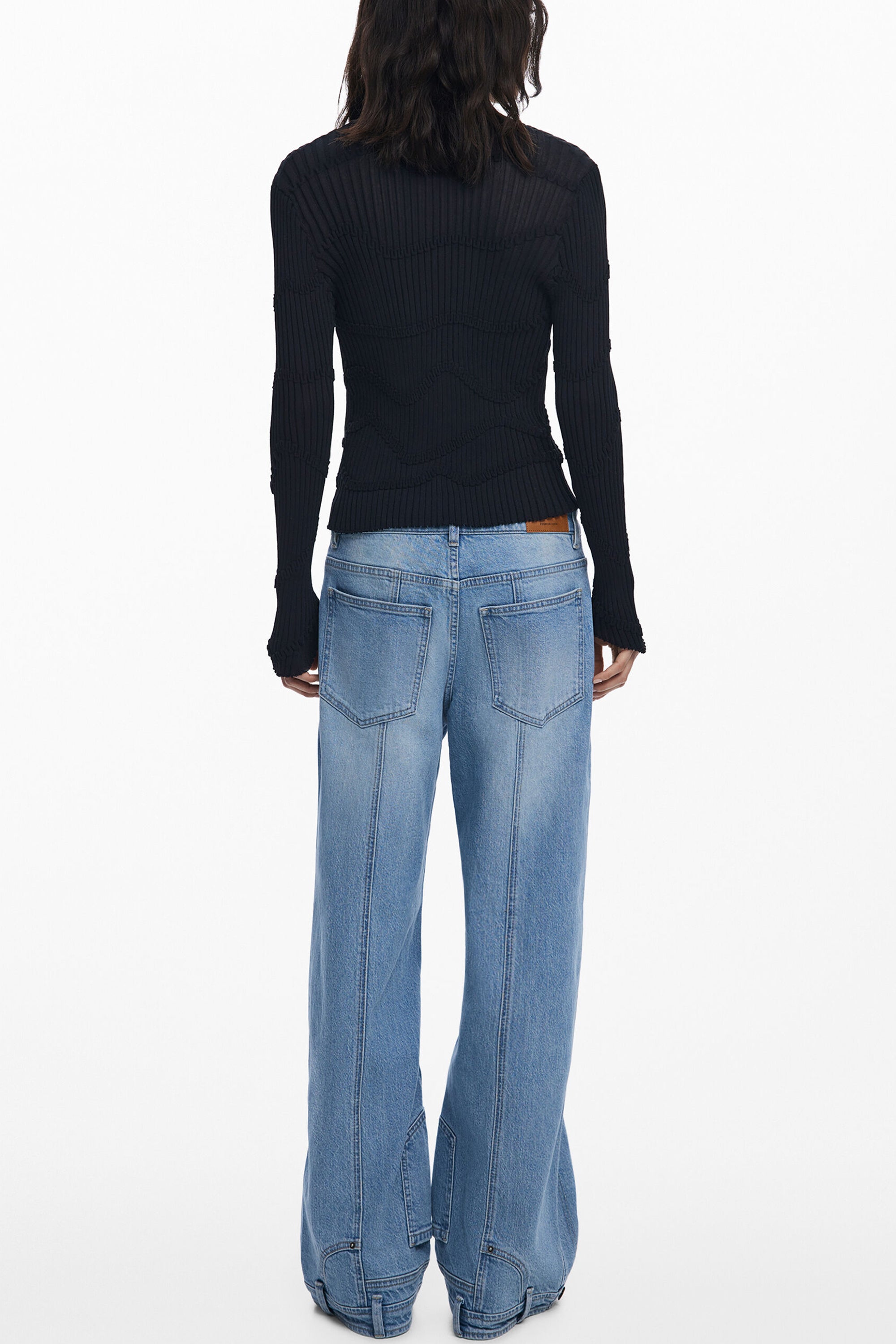 DESIGUAL WOMENS BLACK CARDIGAN