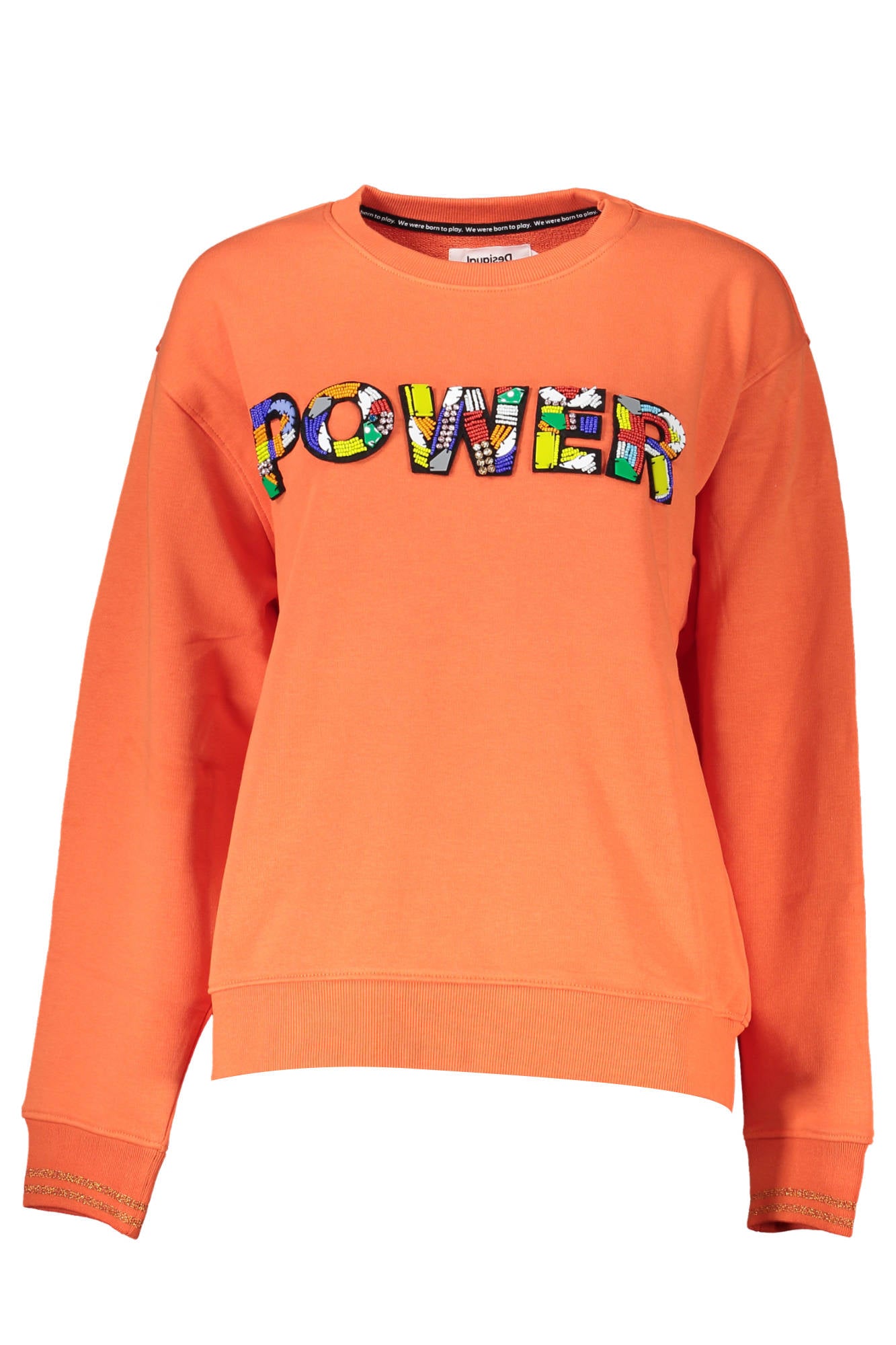 DESIGUAL ORANGE WOMENS SWEATSHIRT WITHOUT ZIP