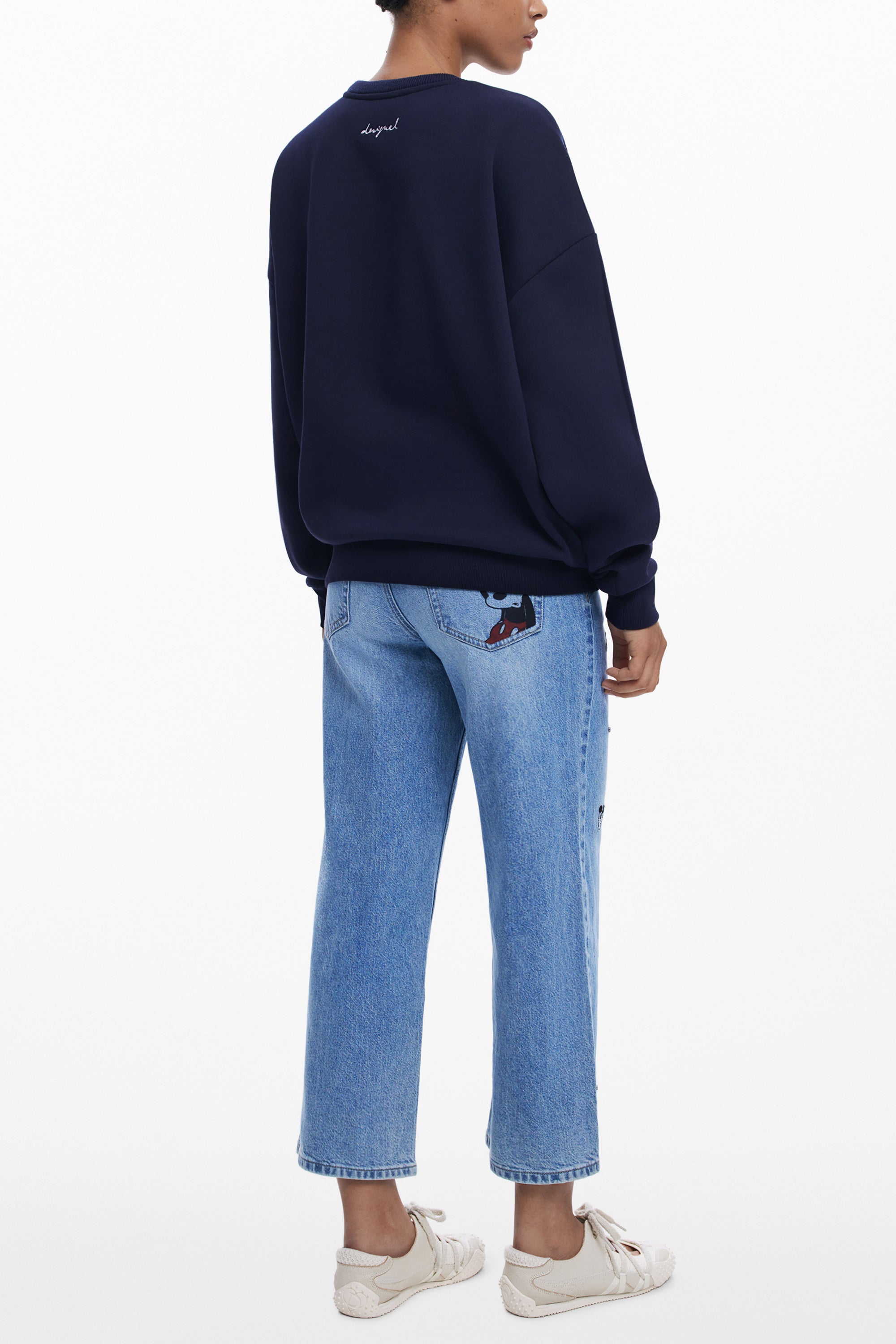 DESIGUAL WOMENS BLUE ZIP-UP SWEATSHIRT