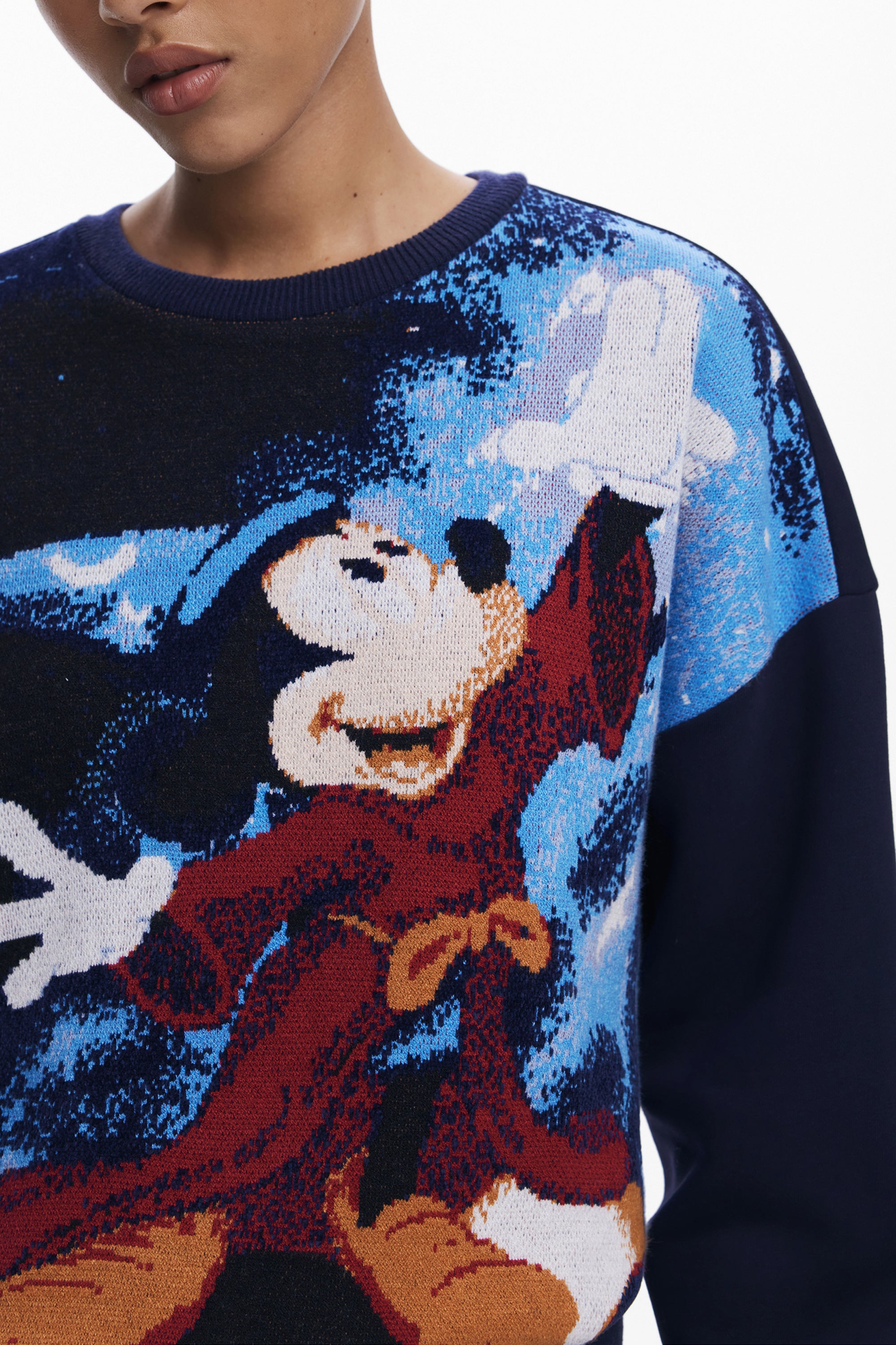 DESIGUAL WOMENS BLUE ZIP-UP SWEATSHIRT