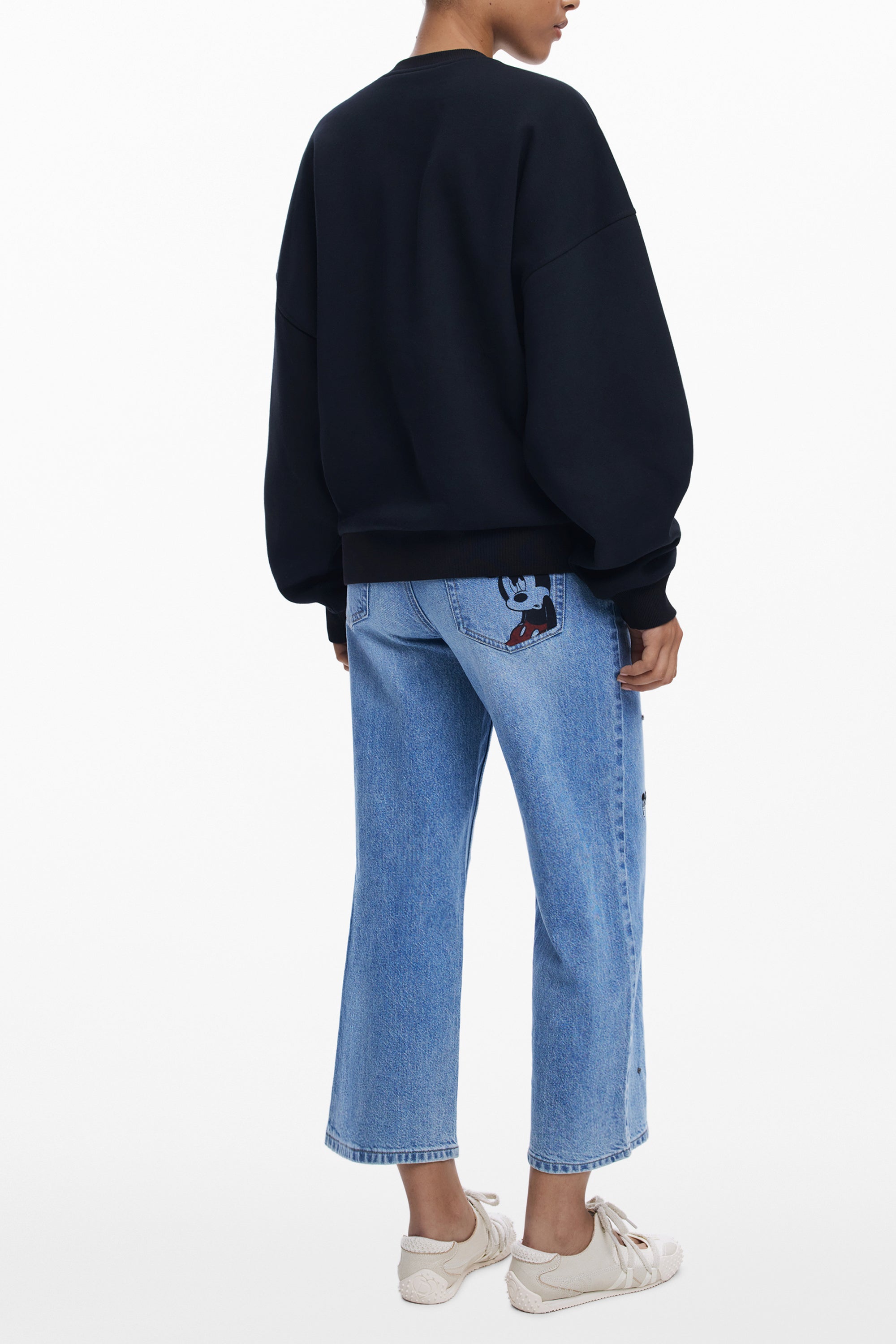 DESIGUAL WOMENS BLACK ZIP-UP SWEATSHIRT