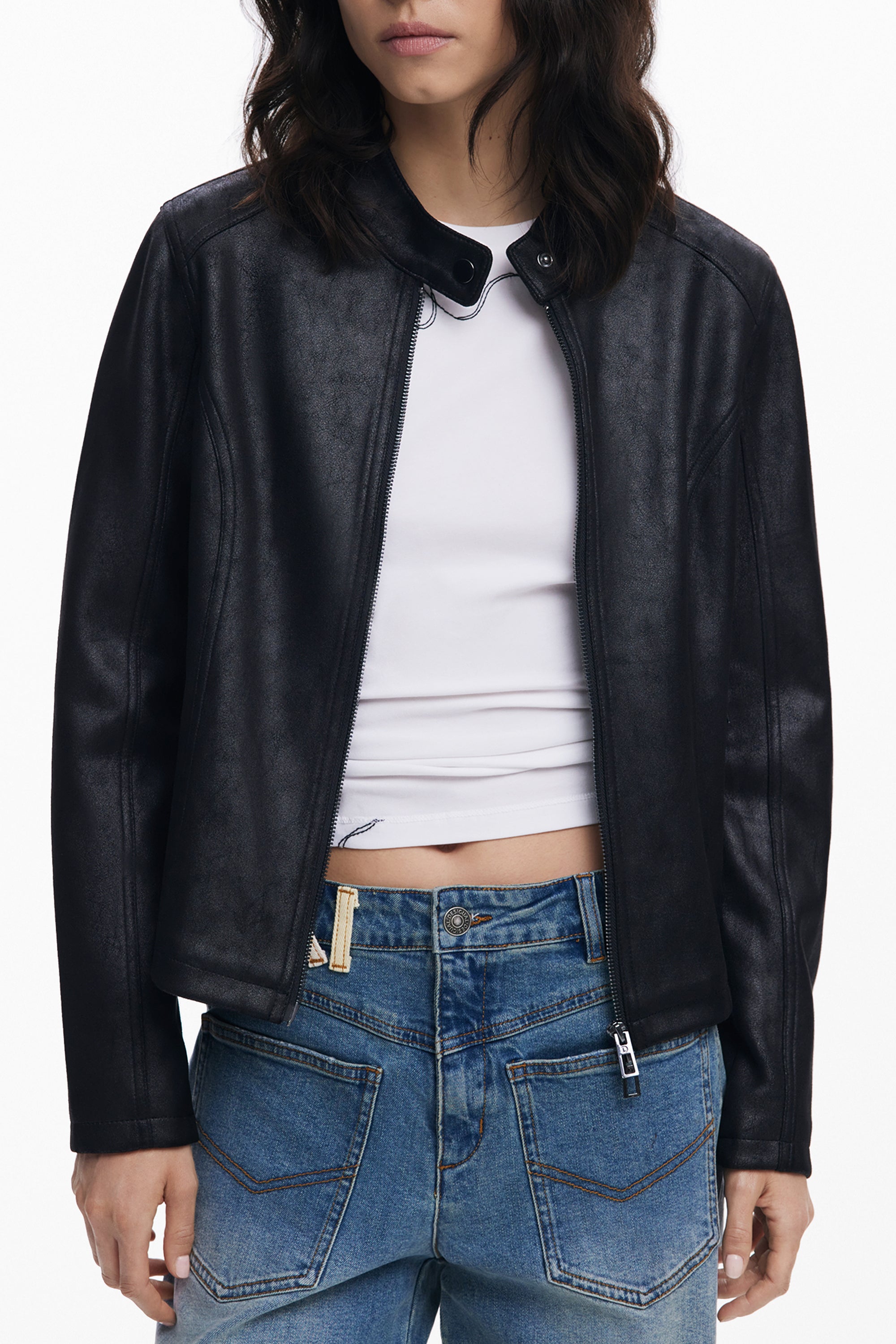 DESIGUAL WOMENS BLACK JACKET