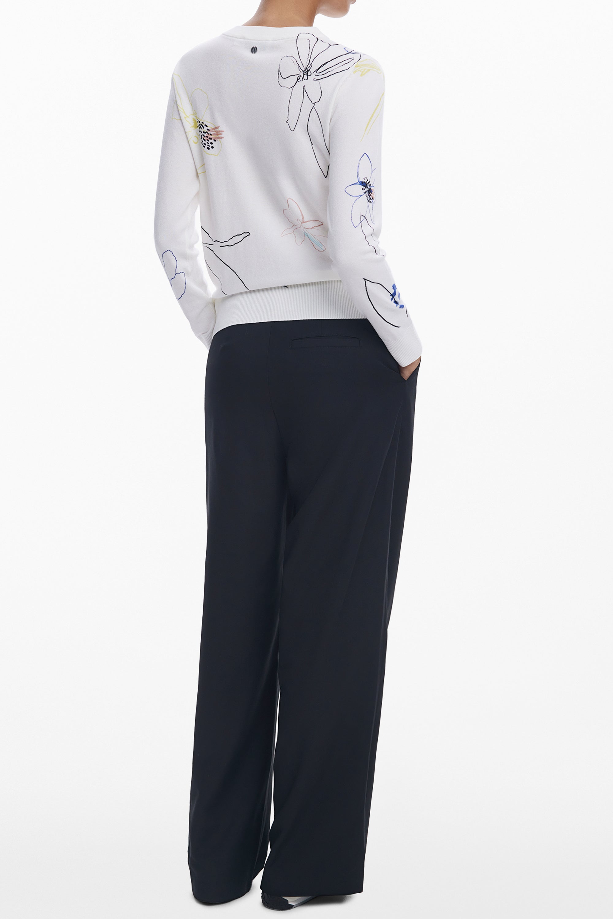 DESIGUAL WOMENS WHITE SWEATER