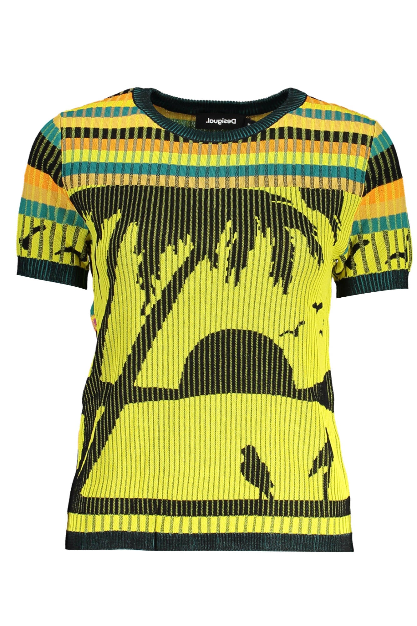 DESIGUAL WOMENS YELLOW SWEATER