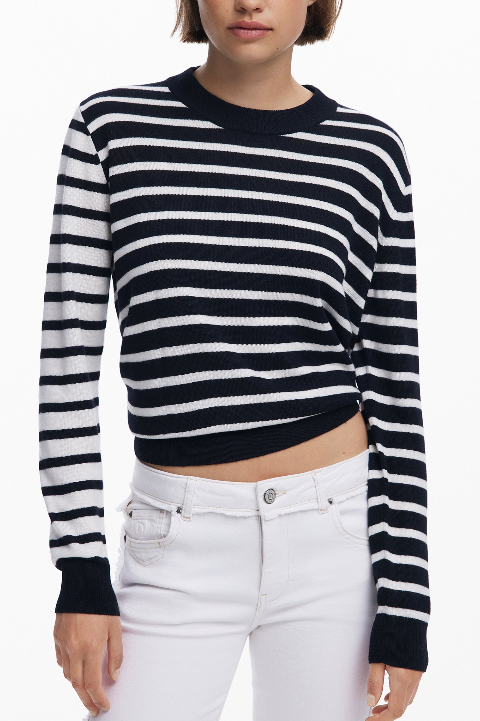 DESIGUAL WOMENS BLACK SWEATER