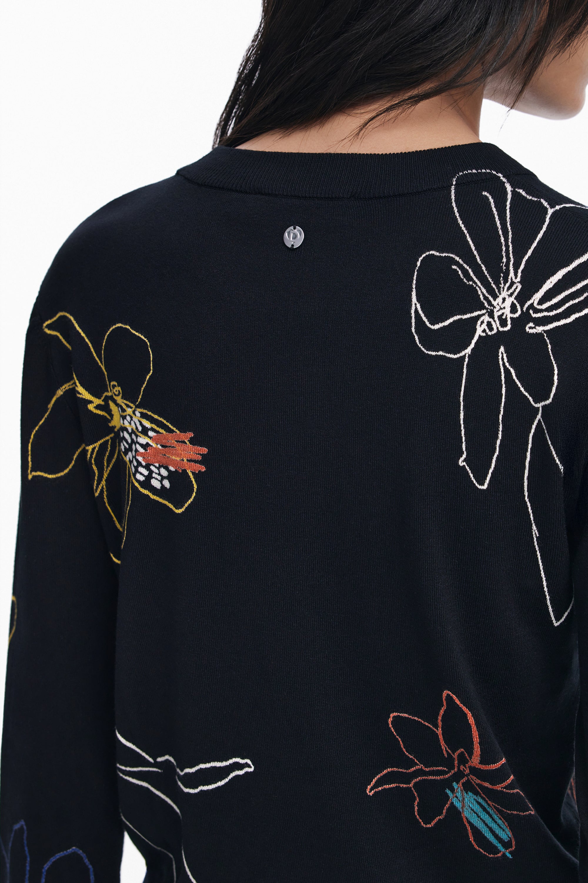 DESIGUAL WOMENS BLACK SWEATER