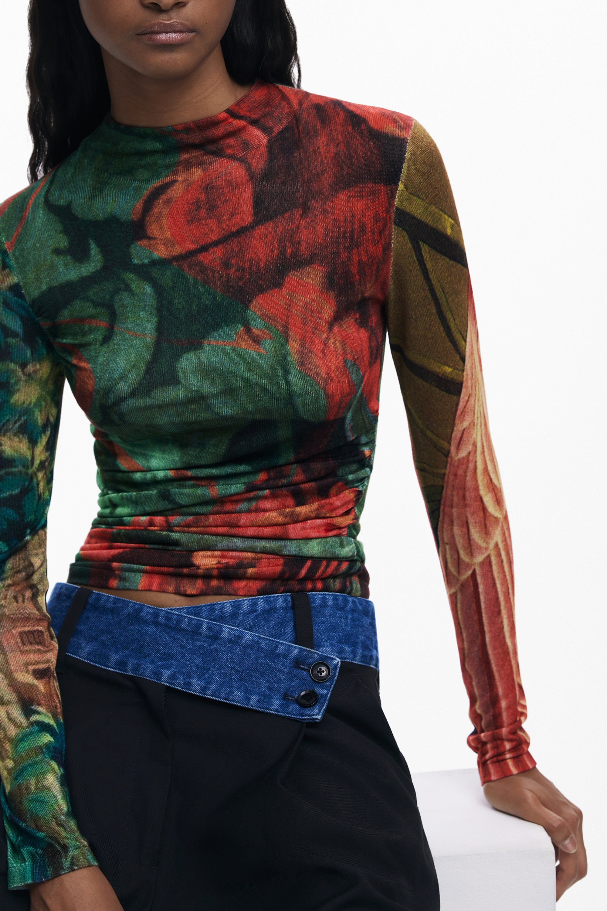 DESIGUAL WOMENS GREEN SWEATER