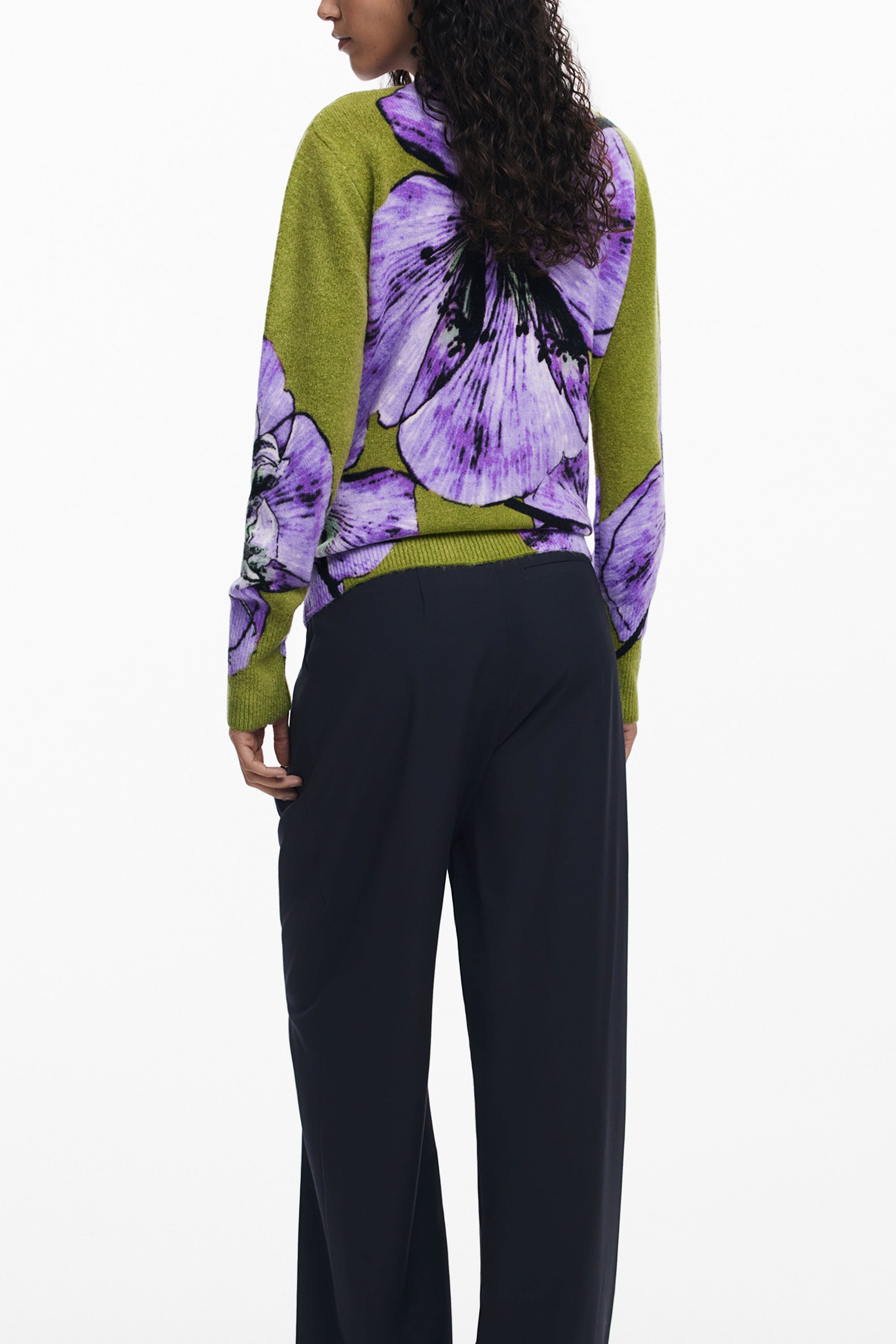 DESIGUAL WOMENS PURPLE SWEATER