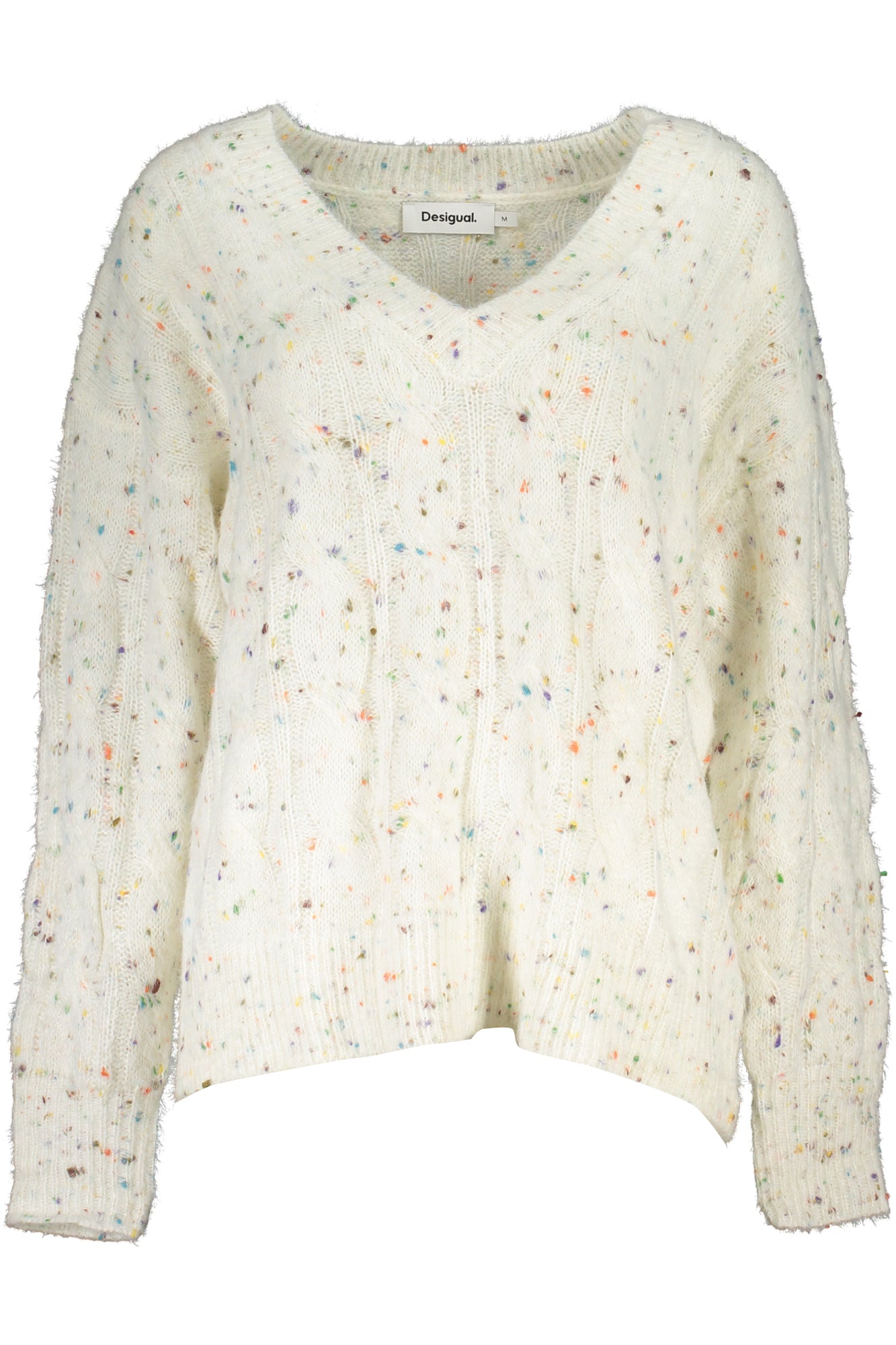 DESIGUAL WHITE WOMENS SWEATER