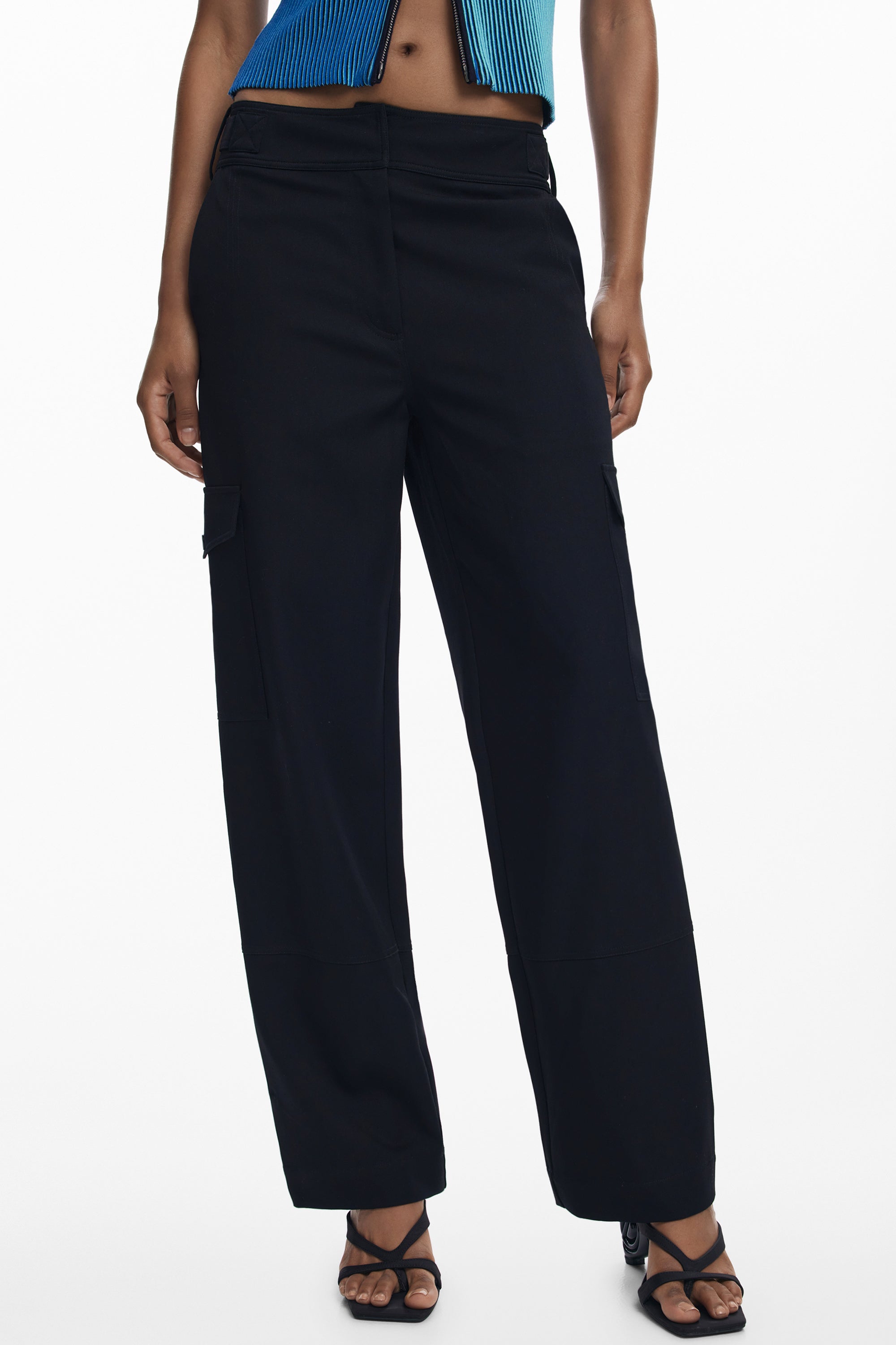 DESIGUAL WOMENS BLACK TROUSERS