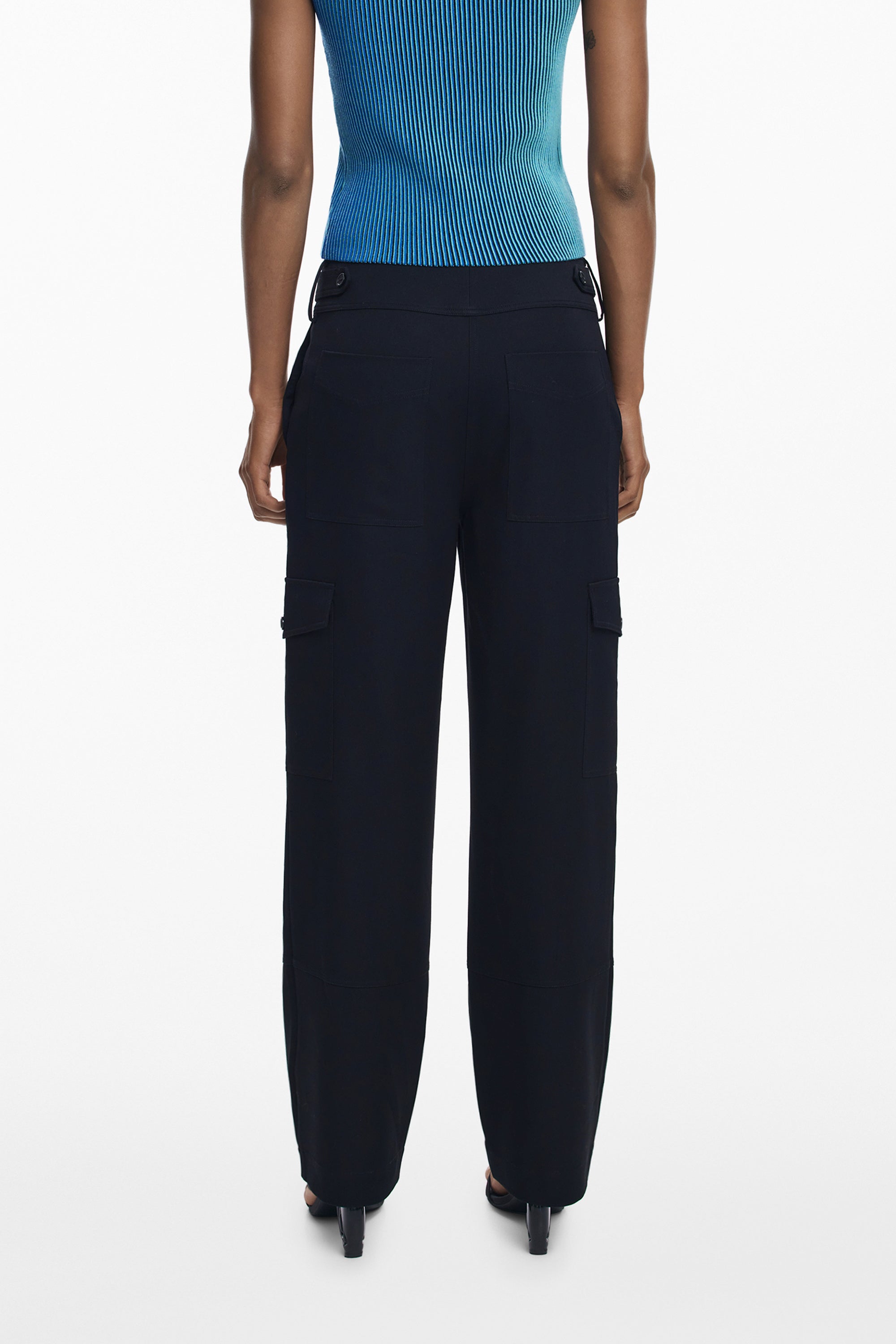 DESIGUAL WOMENS BLACK TROUSERS